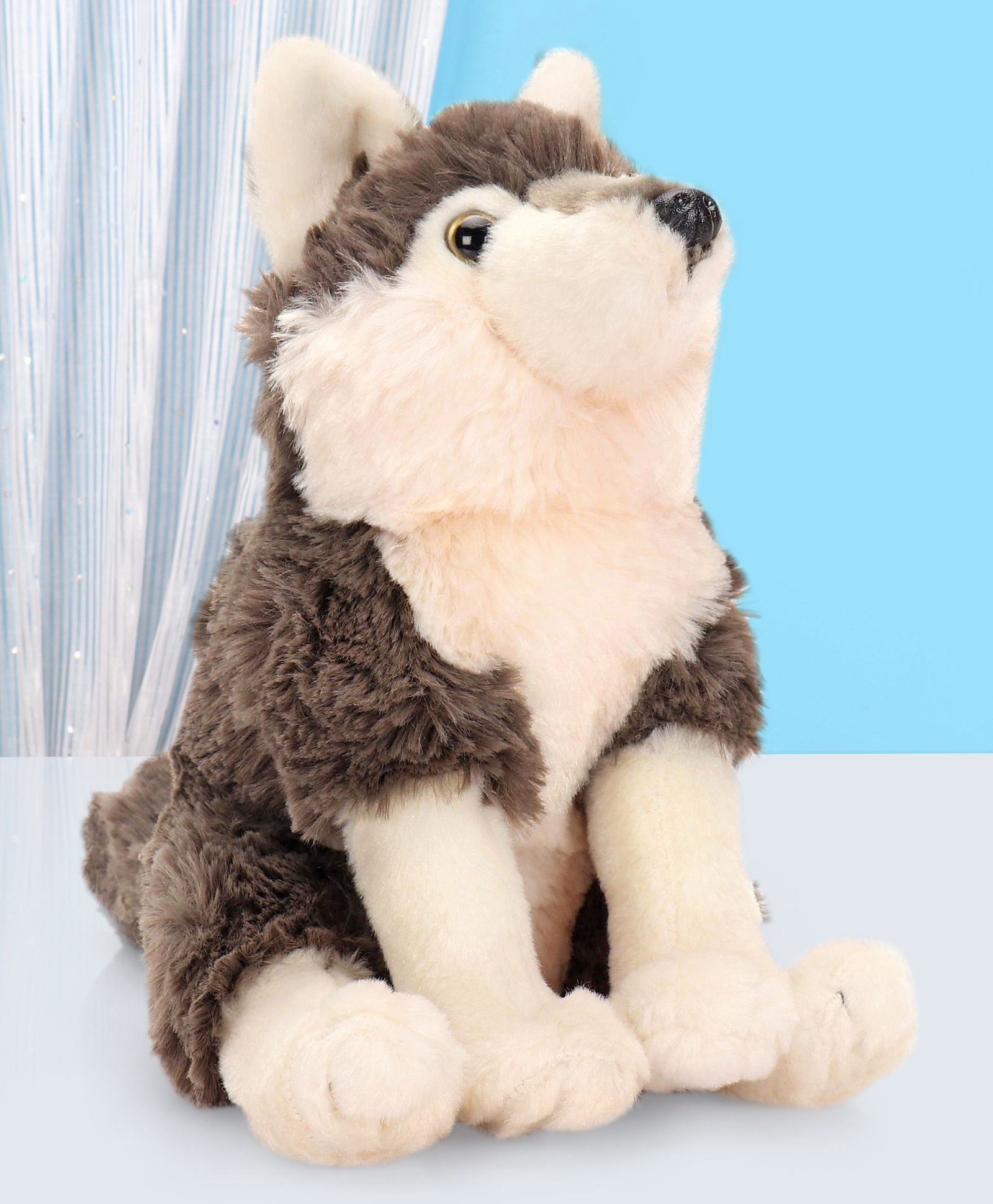 Wild Republic Wolf Sitting Brown  - Height 20.5 cm-image-28