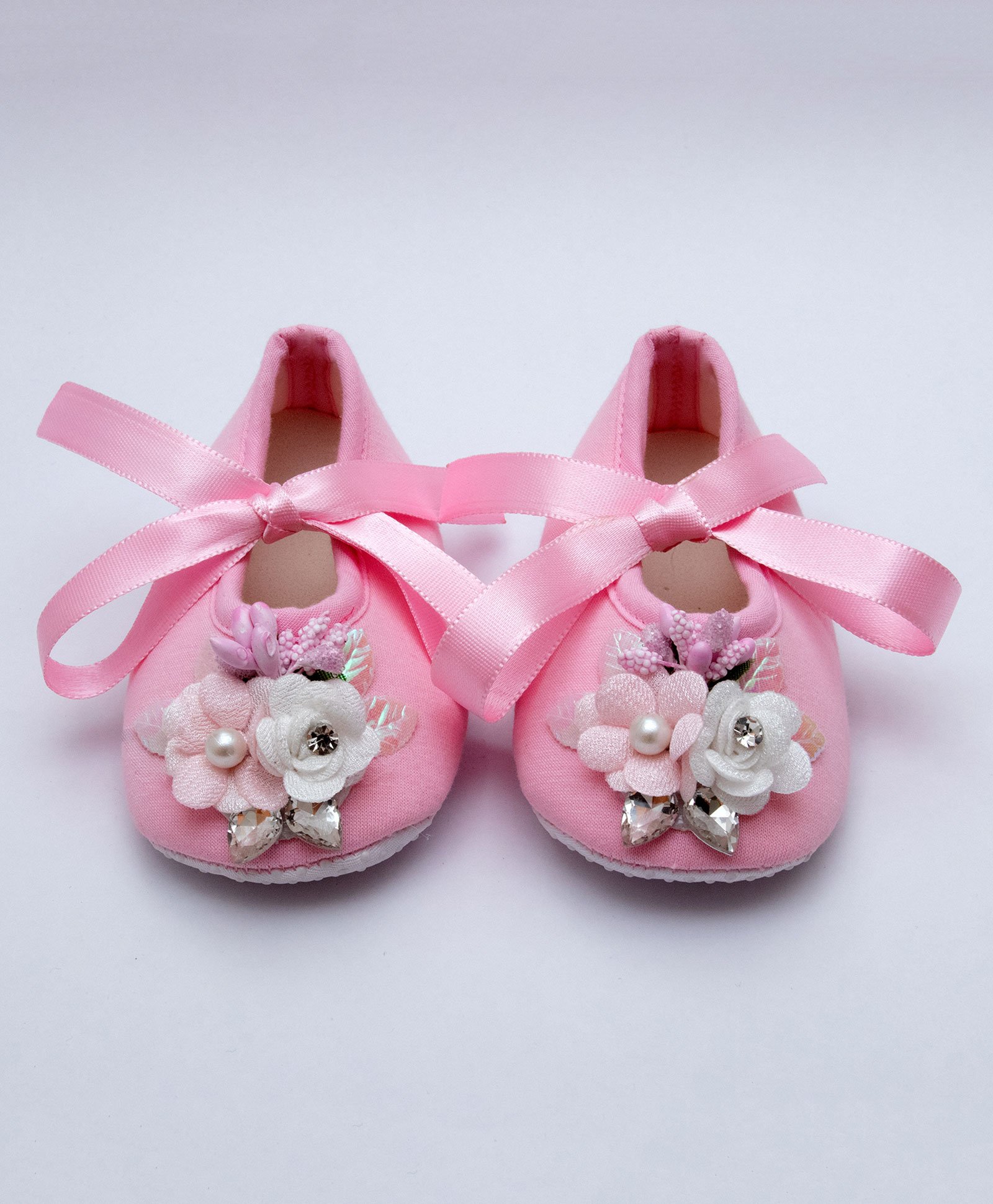 Daizy Corsage Applique Detailed Booties - Pink-picture-20