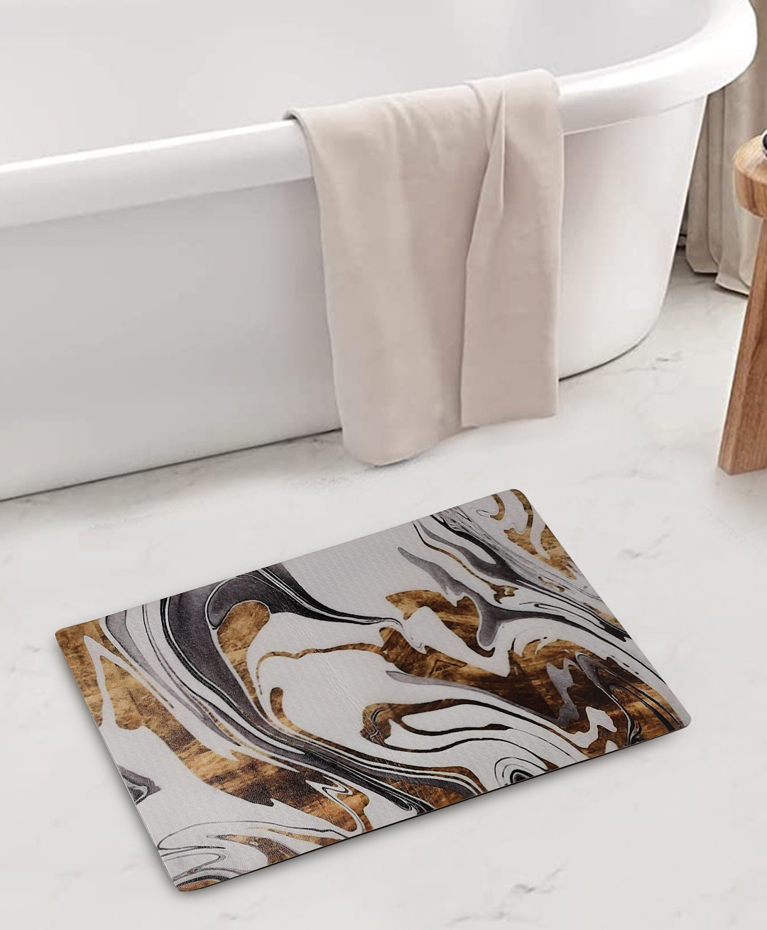 FABINALIV Abstract Rubber Bath Mat - Multicolor-picture-10