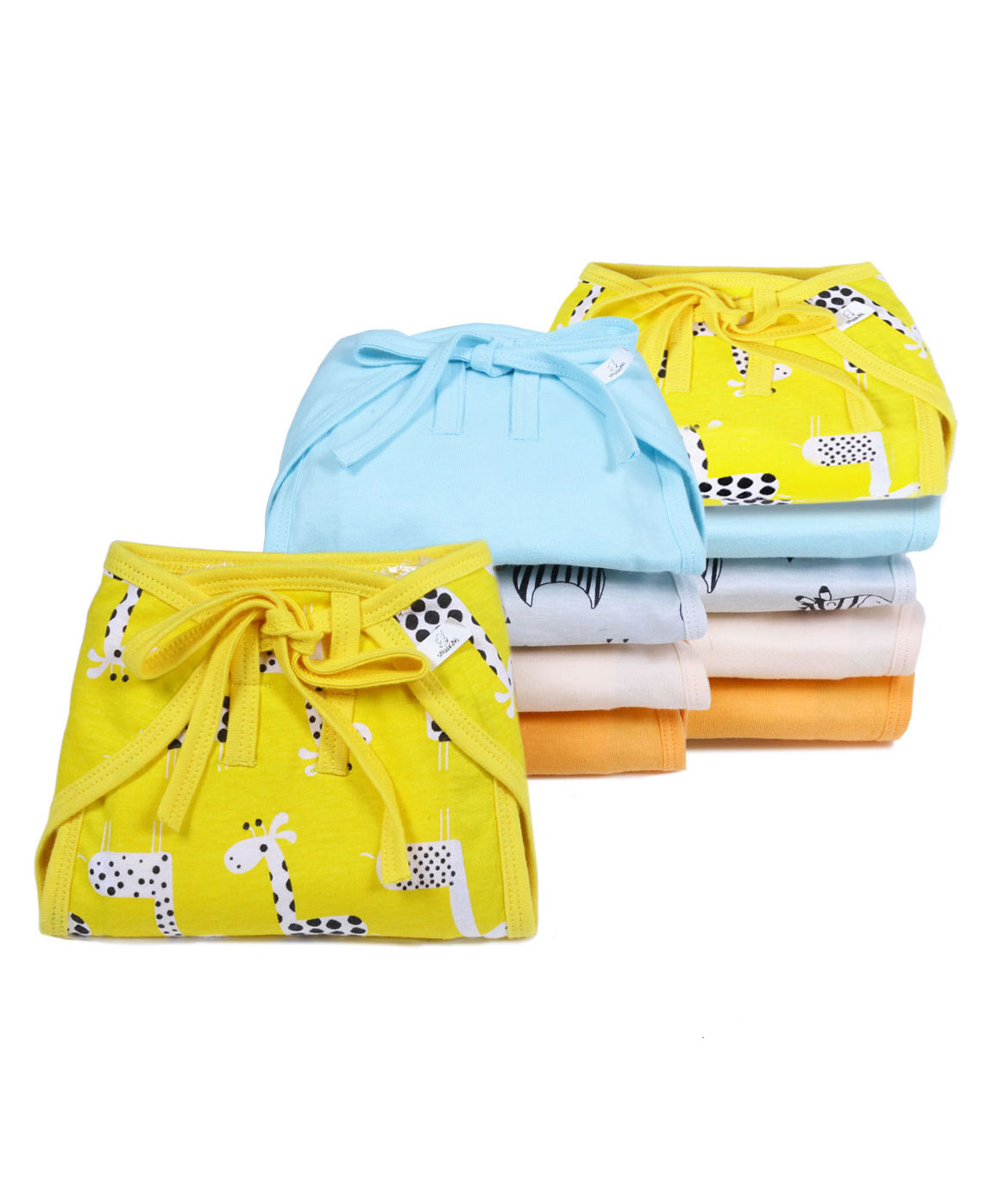 Snugkins 100% Cotton Nappy Large Size Pack of 10 - Multicolor-picture-28