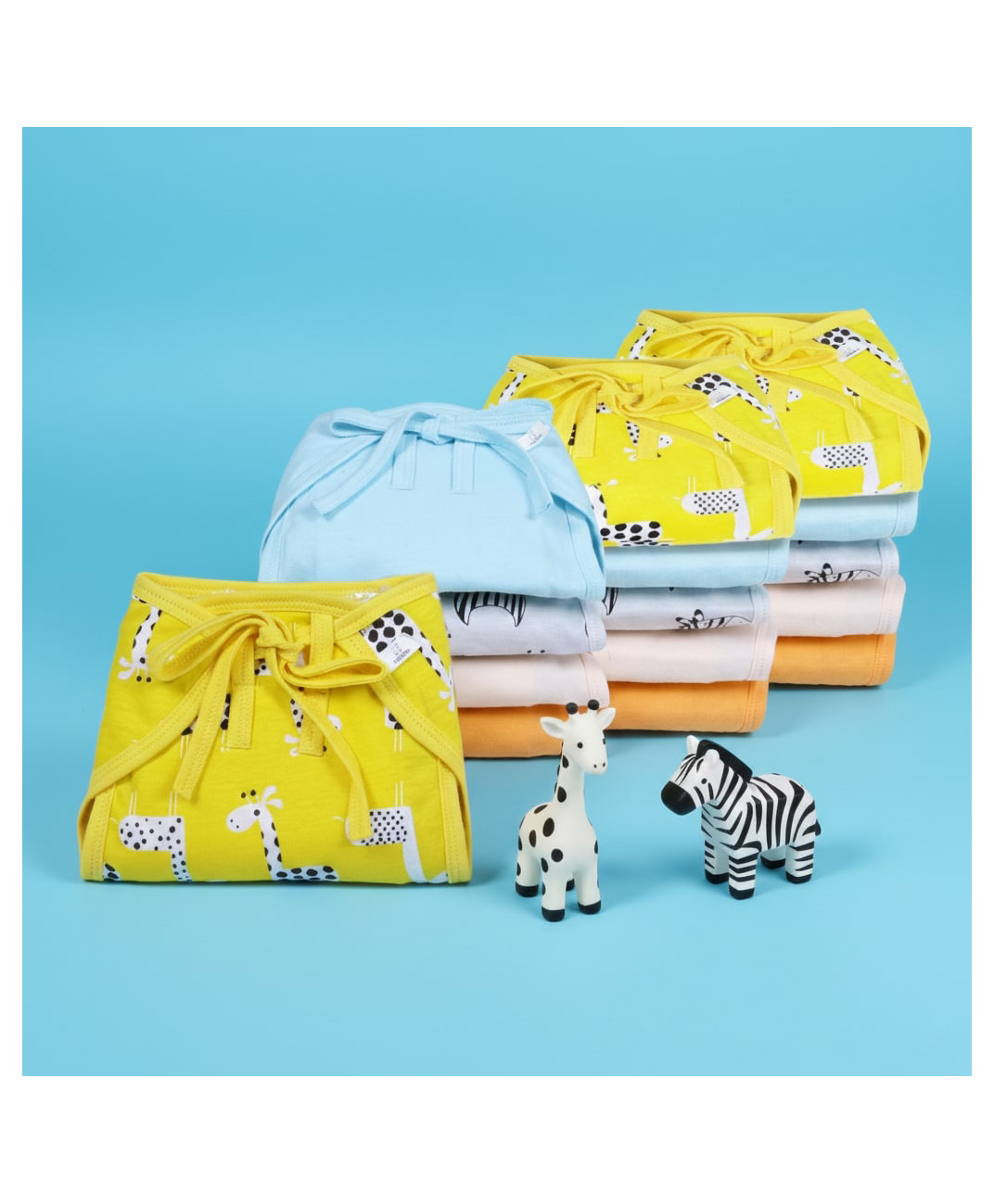 Snugkins 100% Cotton Nappy Large Size Pack of 15 - Multicolor-image-33