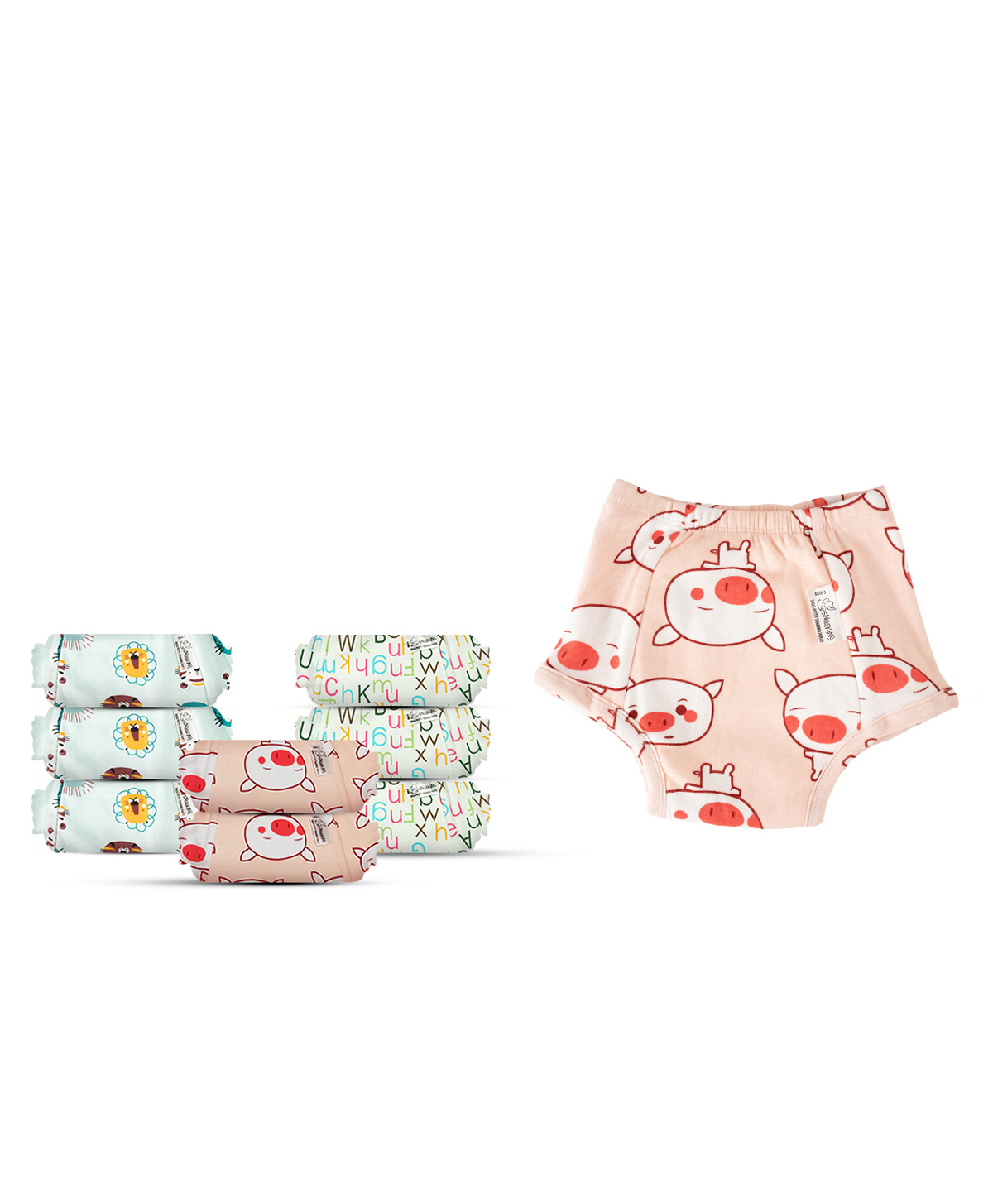 Snugkins 100% Cotton Snug Farm & Kindergarten Tales Potty Training Pull Up Pants Size 2 Fits- Pack of 9-picture-16