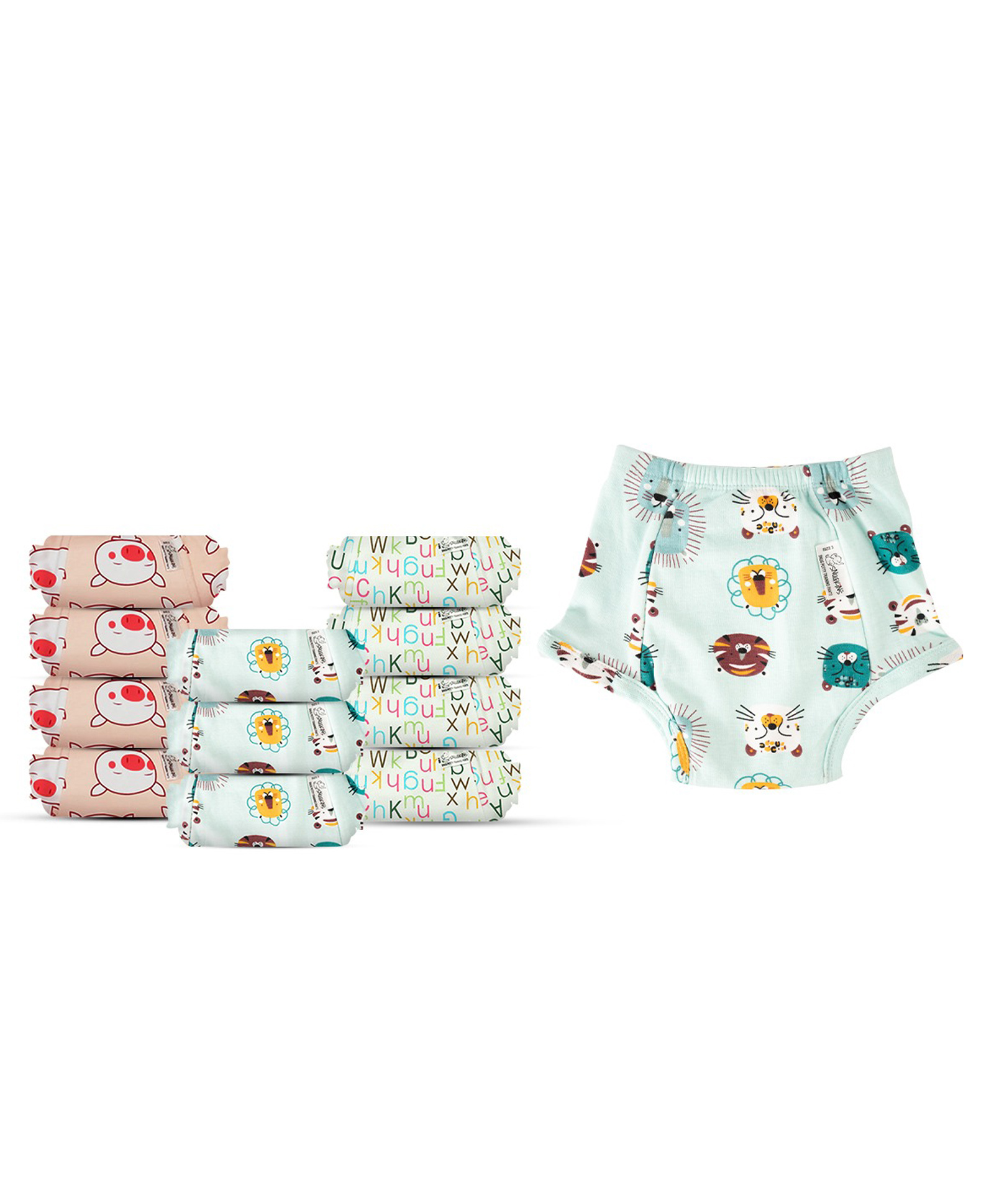 Snugkins 100% Cotton Snug Farm & Kindergarten Tales Potty Training Pull Up Pants Size 2 Fits- Pack of 12-picture-20
