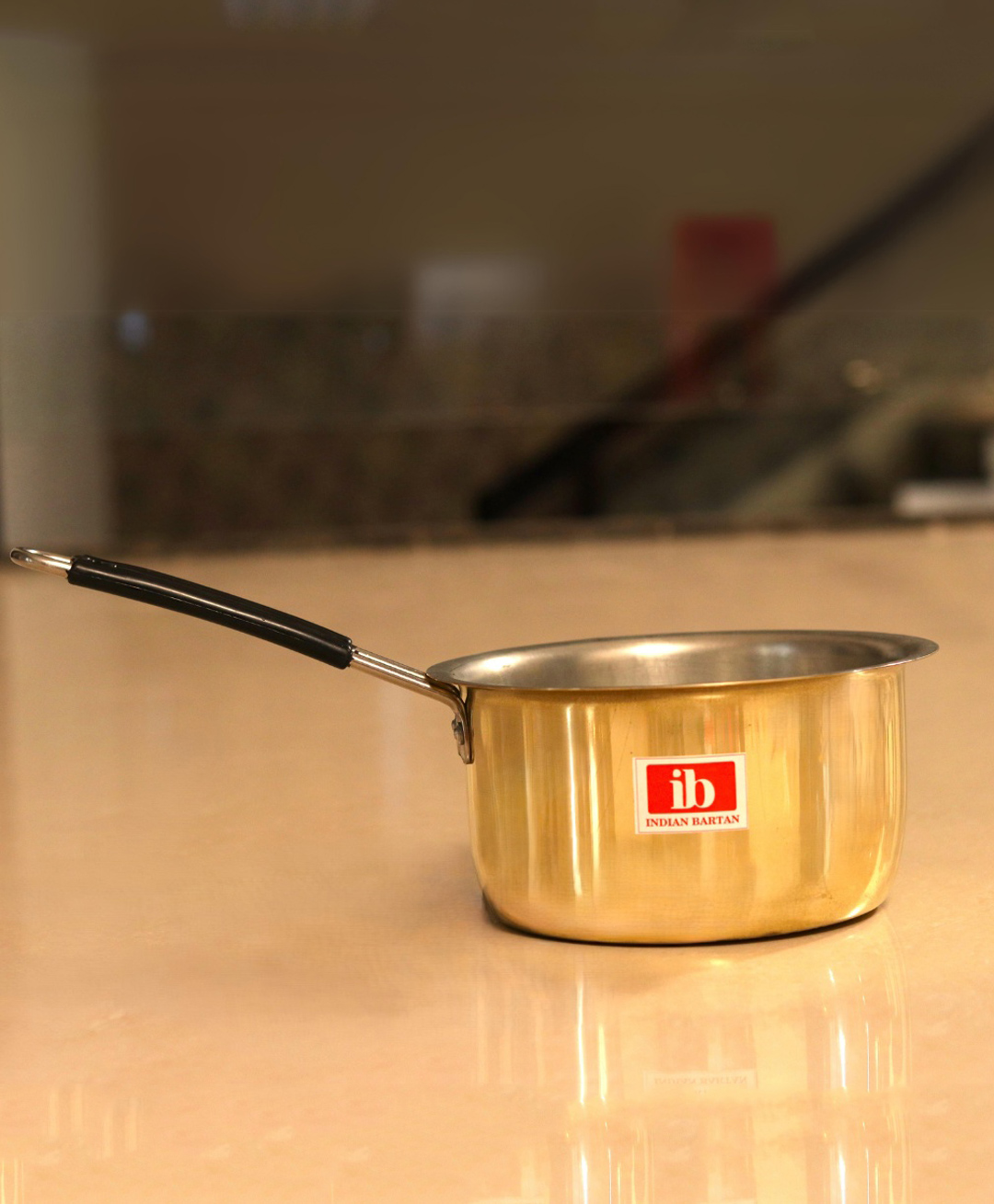 Indian Bartan Brass Tea Pan with kalai 2.5 lt-image-27