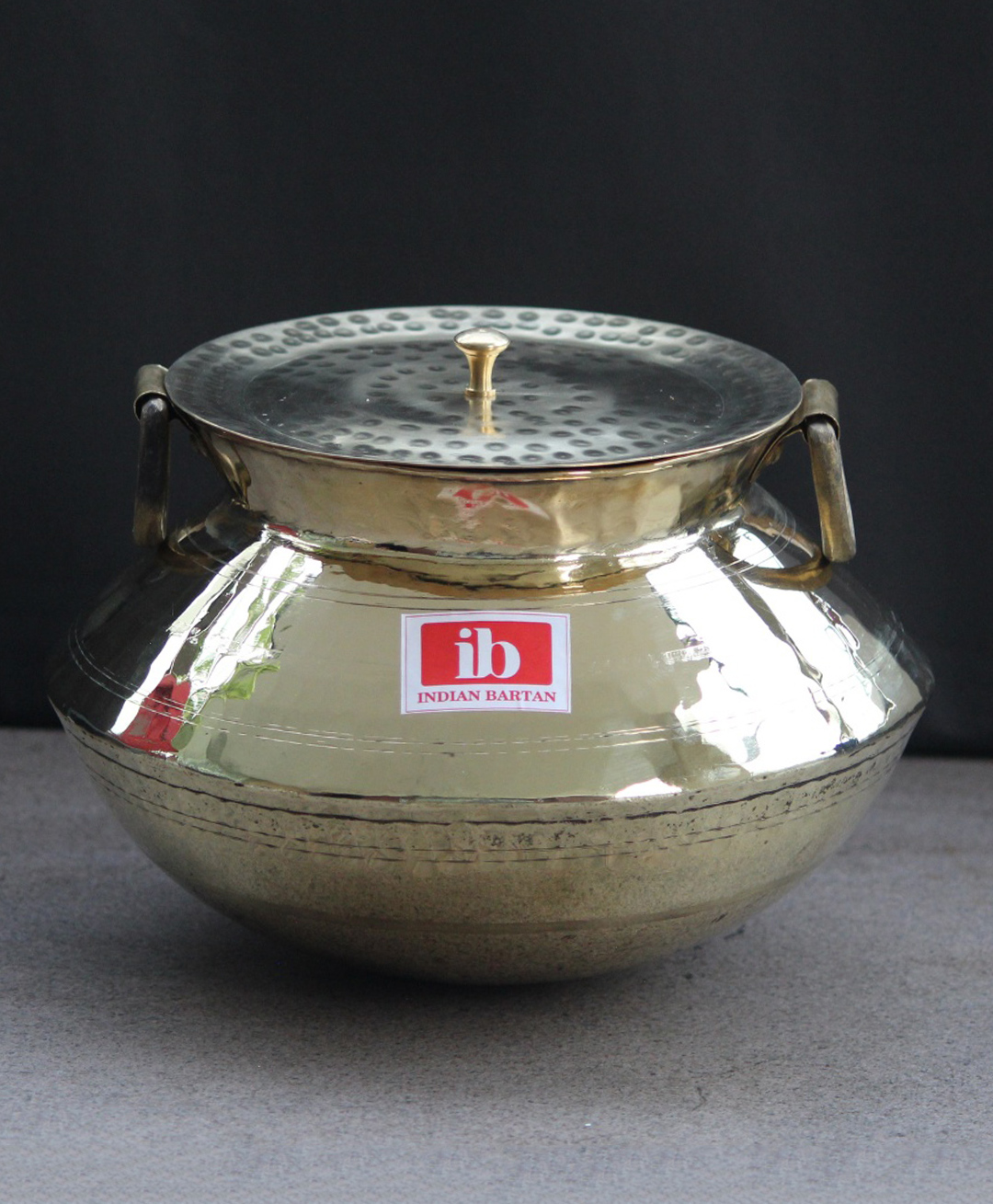 Indian Bartan Brass Patili Baltoyi With Lid -  3000 ml
