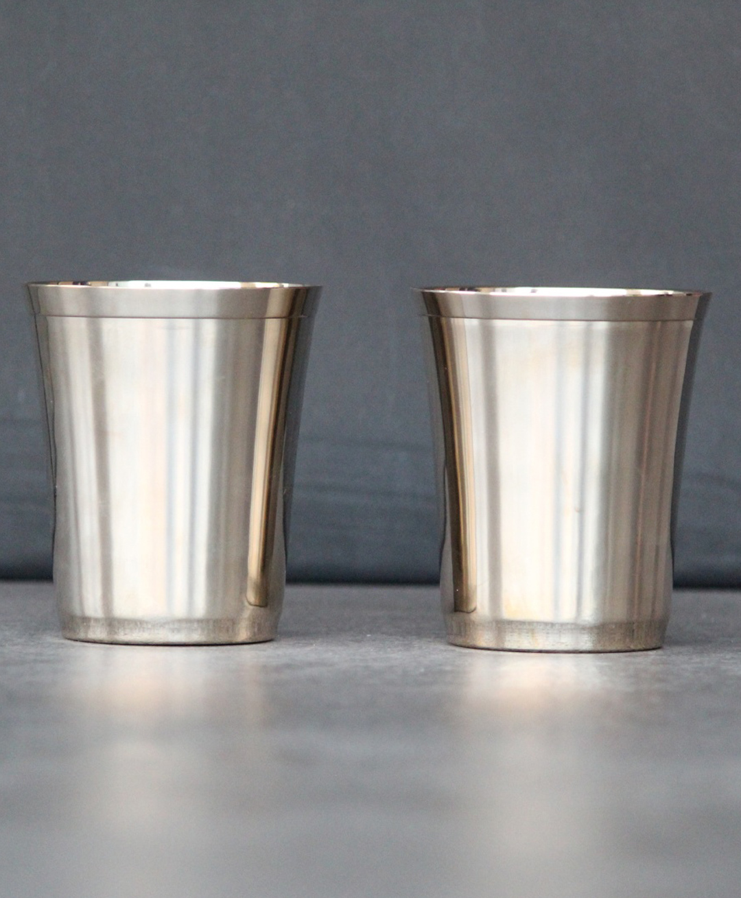 INDIAN BARTAN Kansa Glass Set  0f 2 - Silver-picture-30