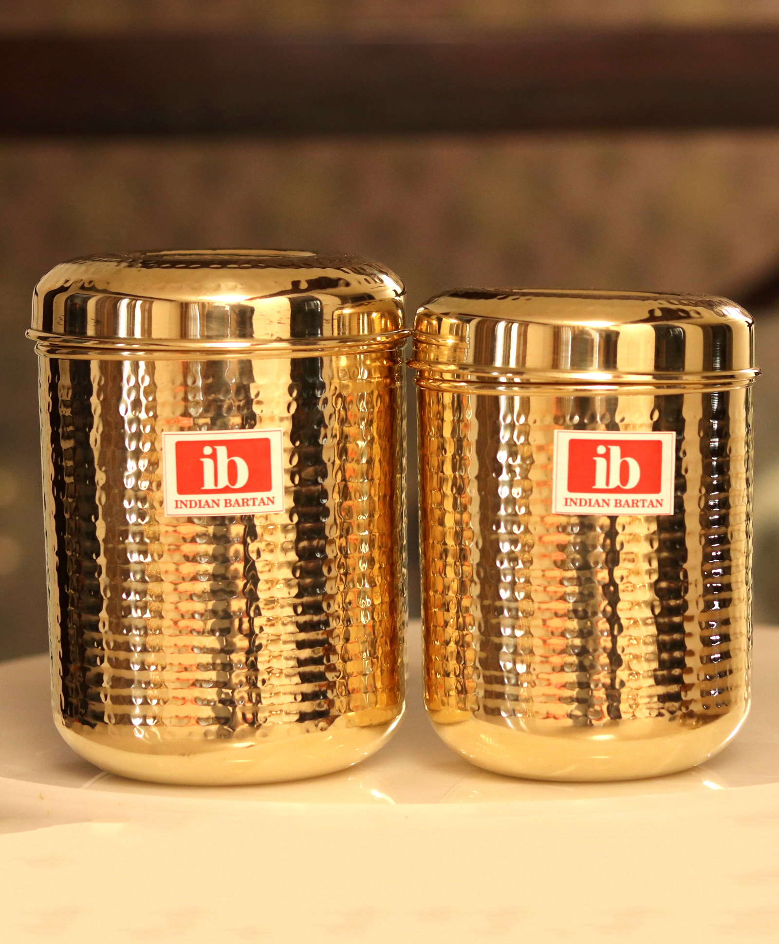 indian bartan brass dabba container - 1000 ml