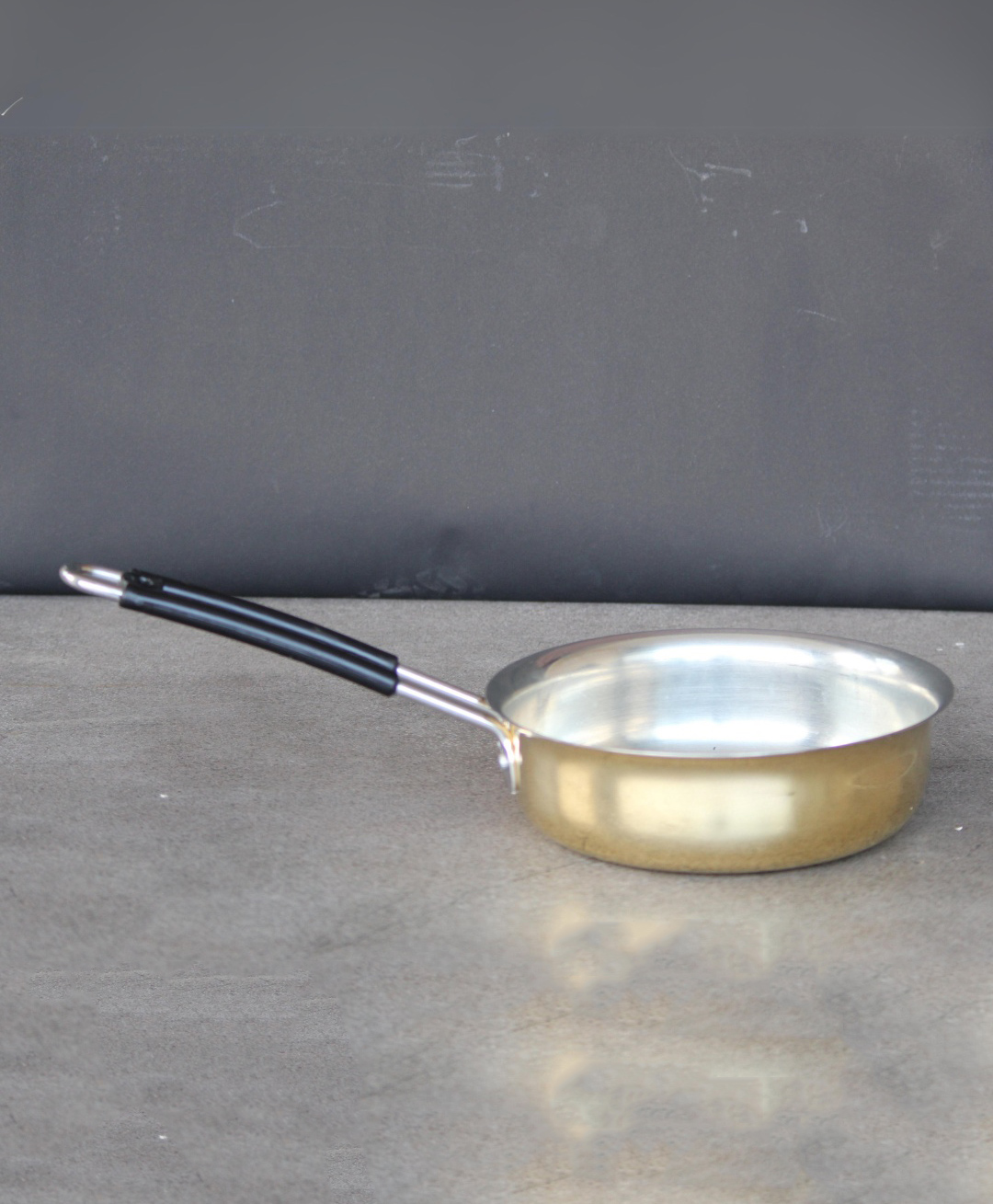 Indian Bartan Brass Fry Pan With Kalai - 1000 ml-picture-36