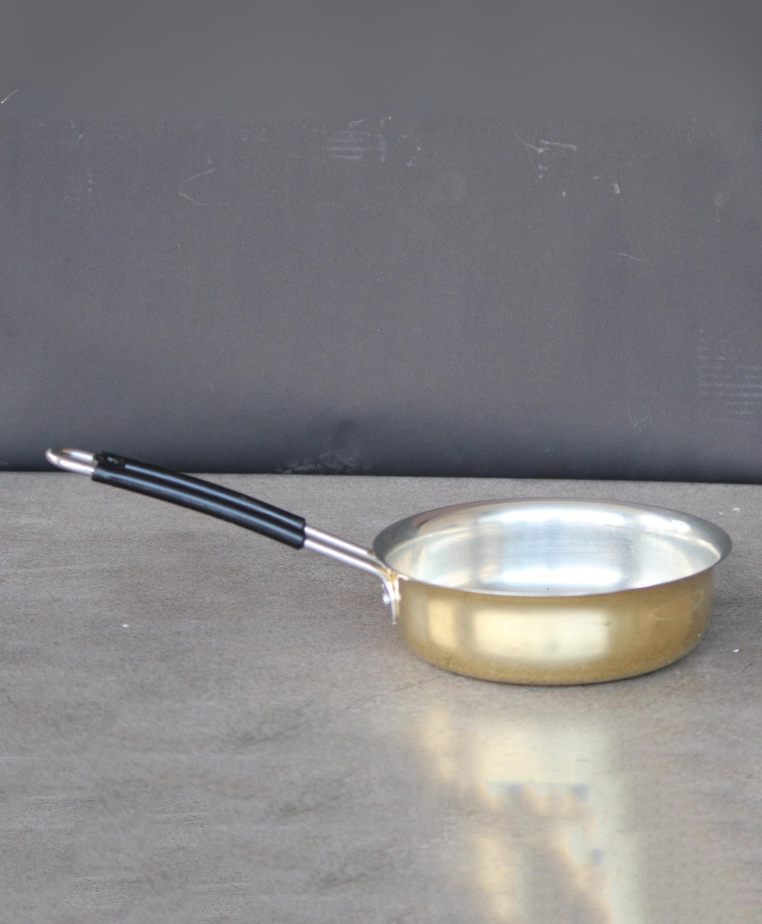 indian bartan Indain Bartan Brass Fry Pan with Kalai 700 g-picture-37