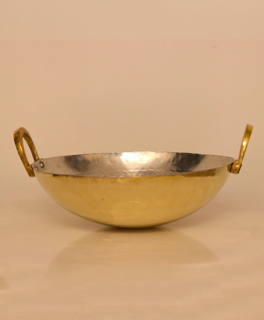 Indian Bartan Brass Kadahi With Kalai - 1500 ml-picture-39