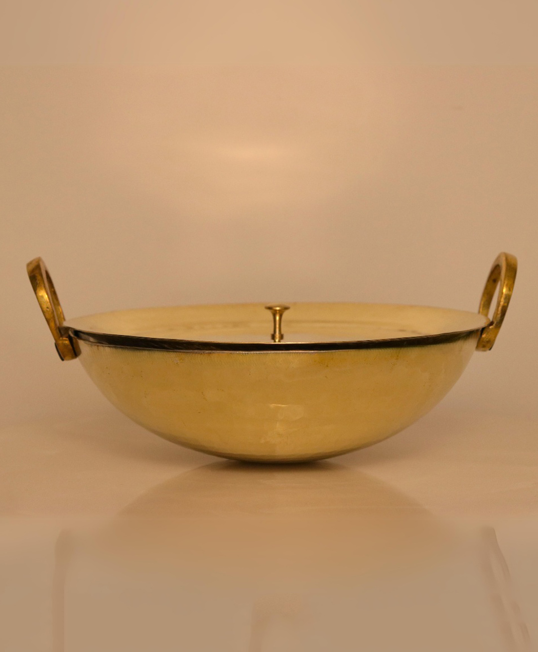 Indian Bartan Brass Kadahi With Lid - 1.5 Litre-picture-40