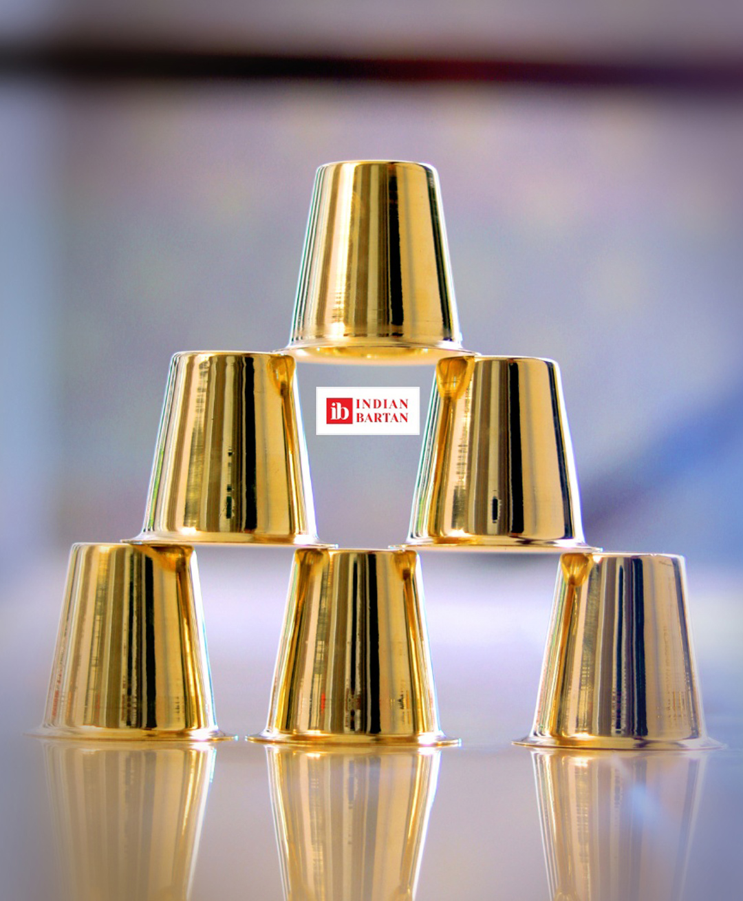 Indian Bartan Brass Tea Glasses Set of 6- 600 ml-image-26