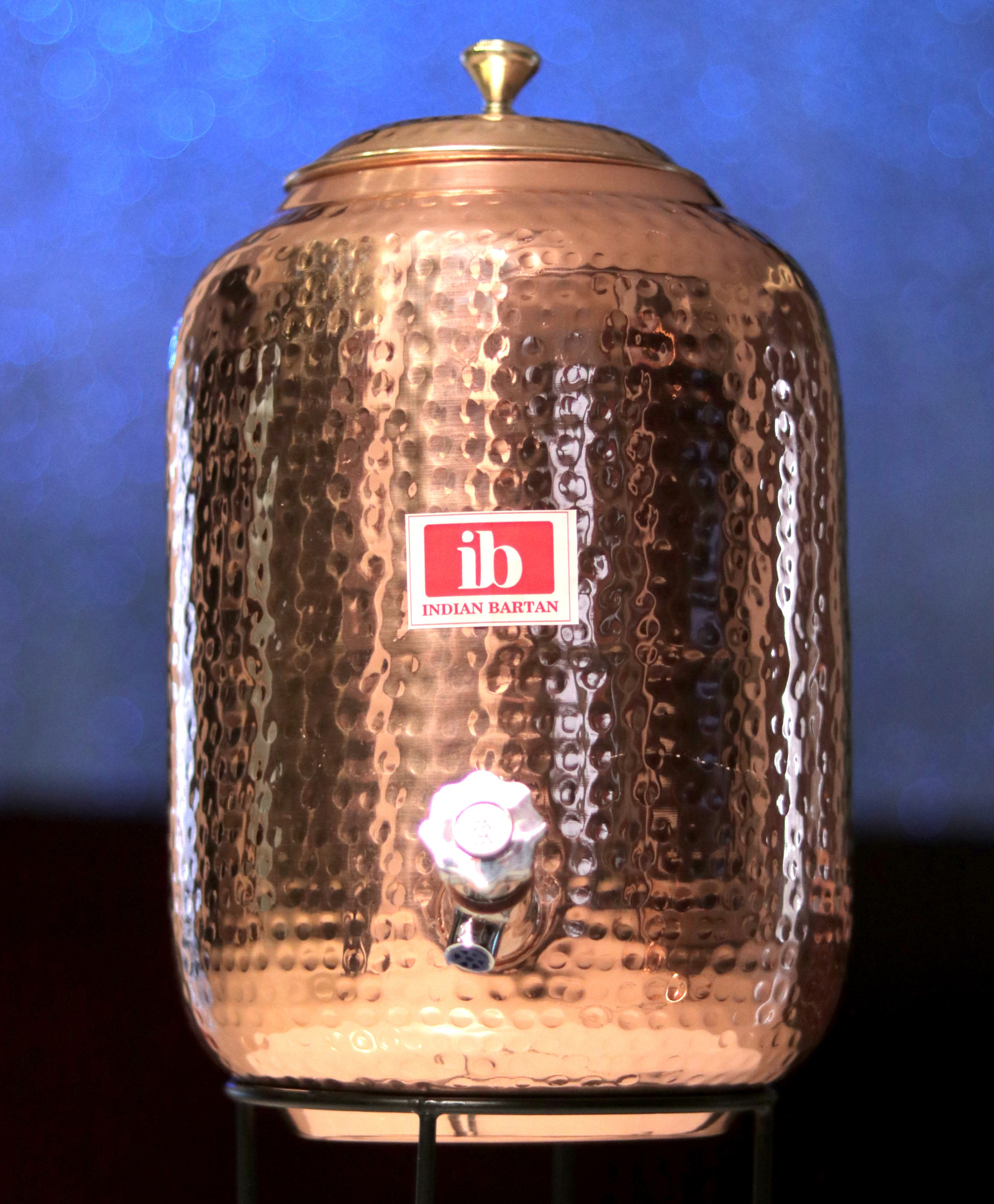 Indian Bartan Copper Water Dispenser Hammered - 8000 ml-picture-16