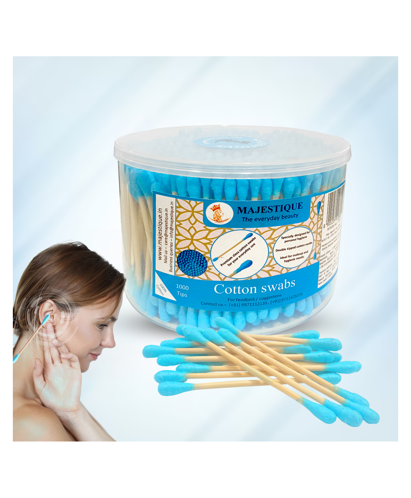 Majestique Swab Ear Cleaner Buds FC2 Eco Friendly & Multi Functional Cotton Swab Stick - 500 Pieces-image-20