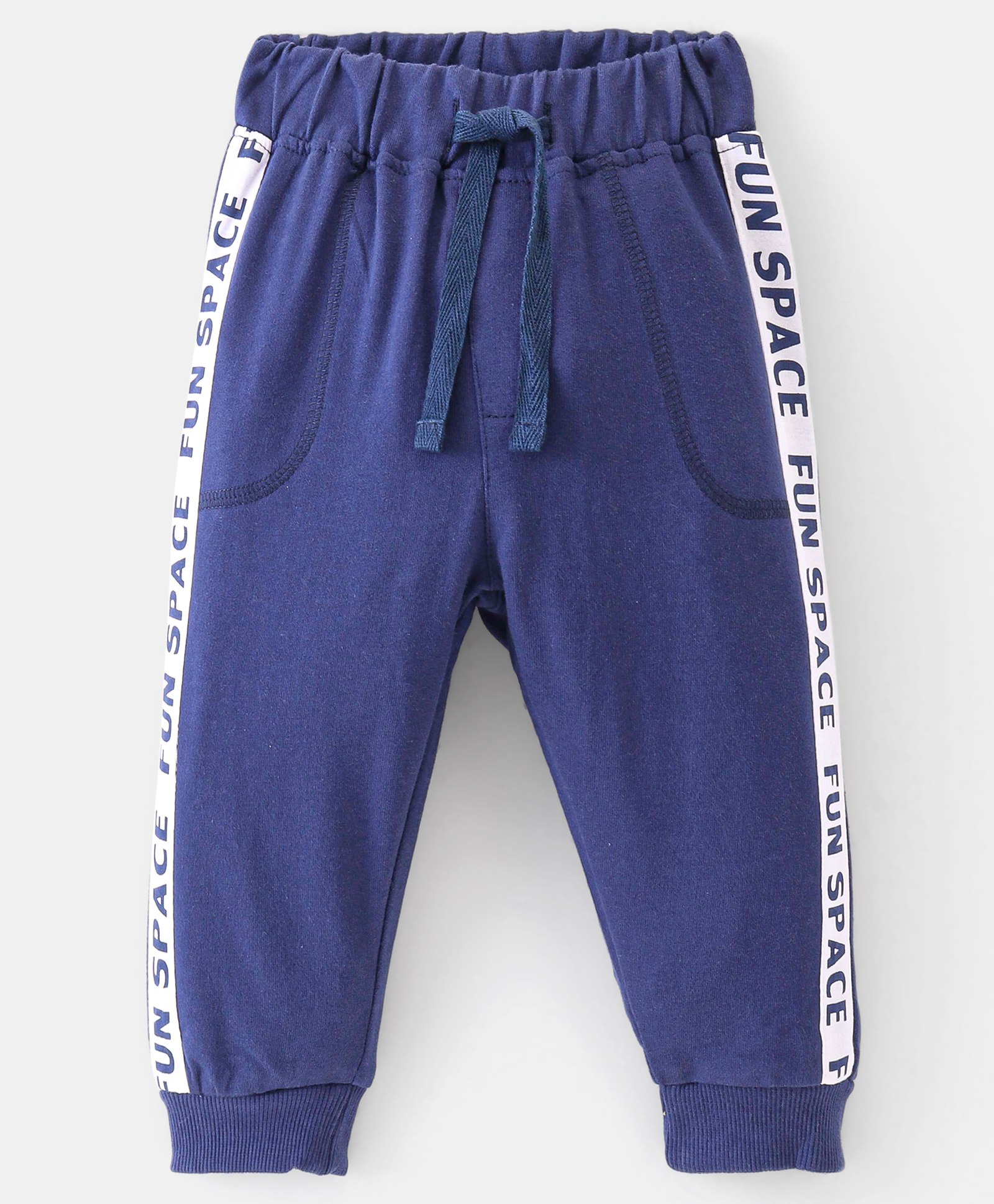 Doodle Poodle 100% Cotton Looper Knit Full Length Lounge Pant Text Printed - Navy Blue-picture-20