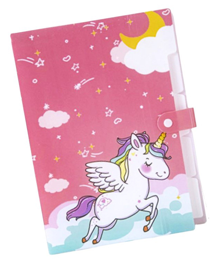 FunBlast Unicorn Theme File Folder with 6 Pockets  Pink-picture-35