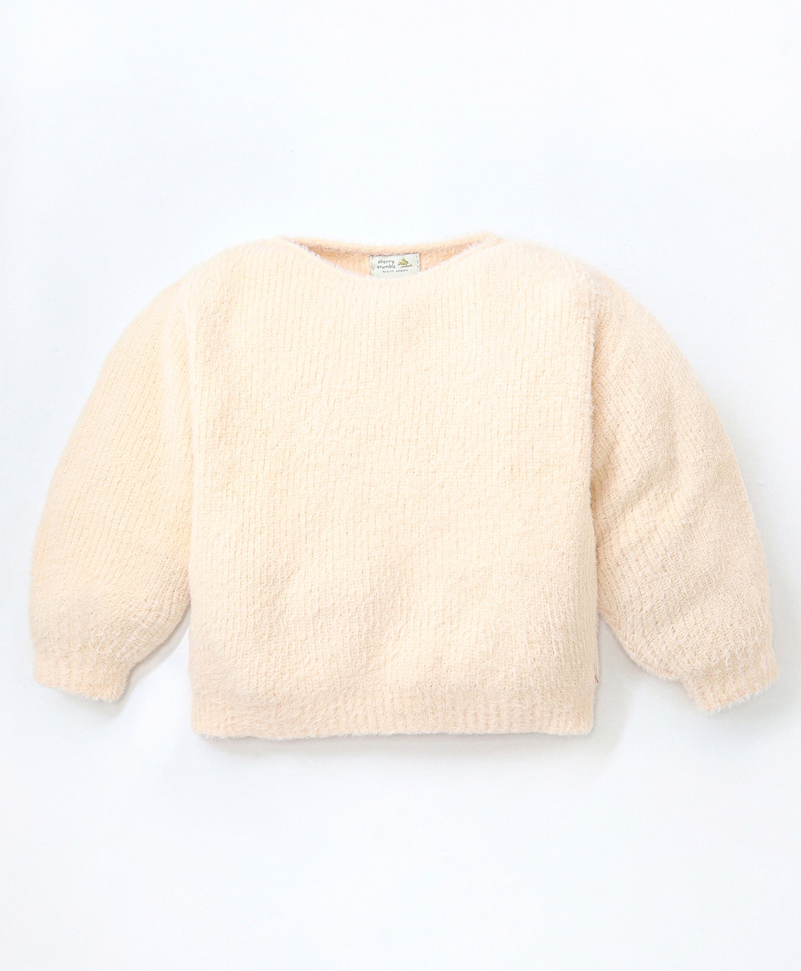 Cherry Crumble By Nitt Hyman Smart Full Sleeves Solid Sweater - Peach-image-47