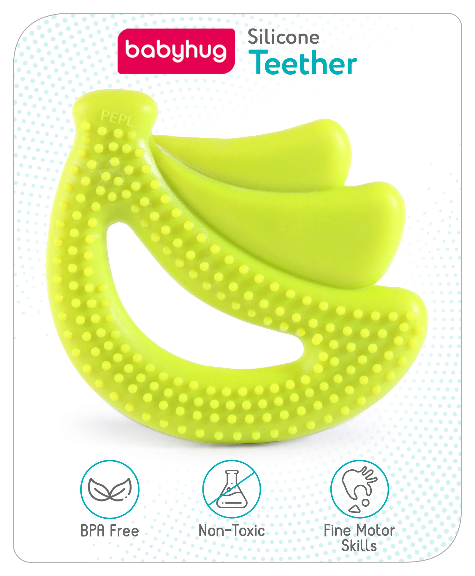 Babyhug  Banana Shaped Silicone Teether - Green-picture-27