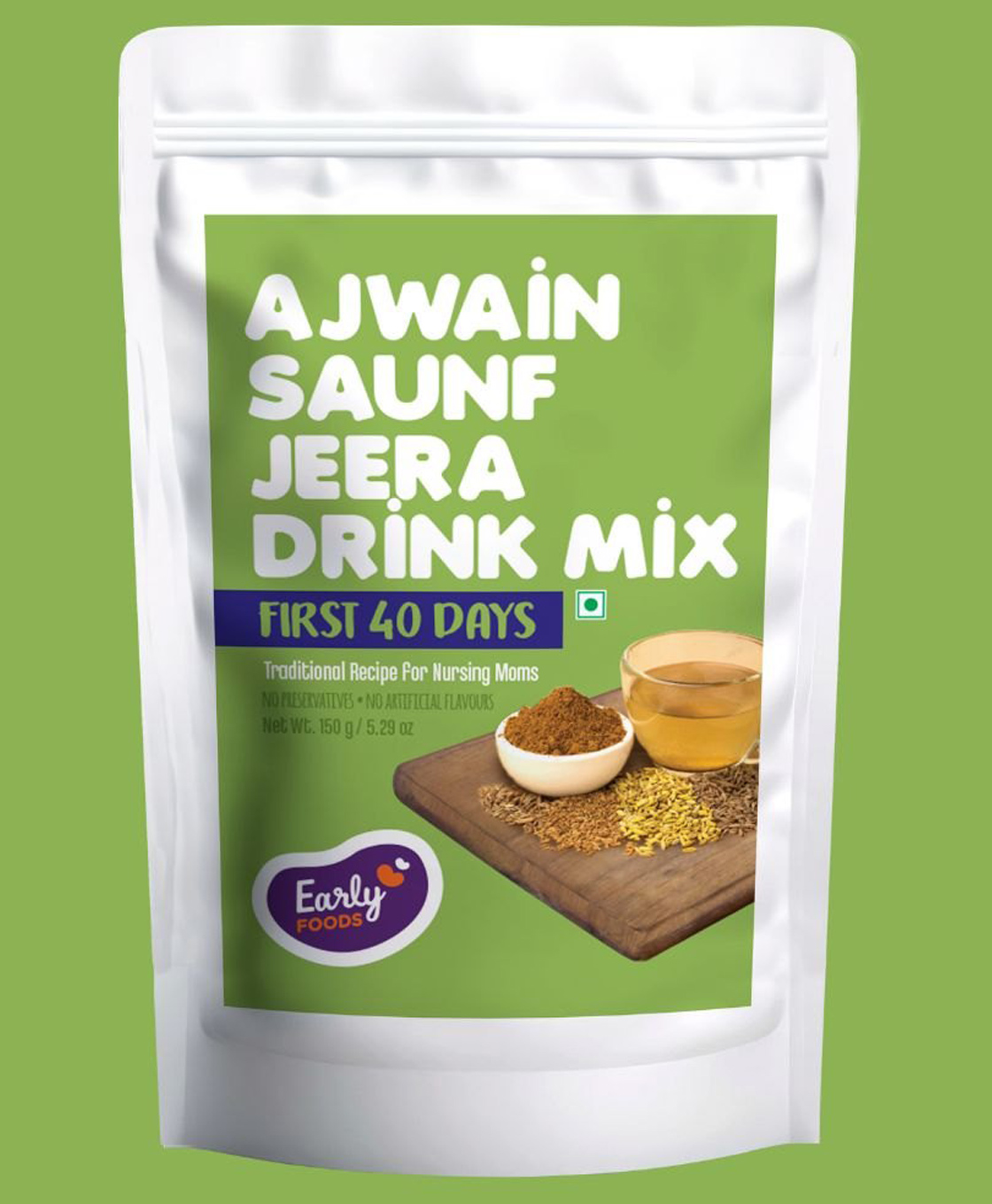 Early Foods Ajwain Saunf Jeera Drink, 150 g