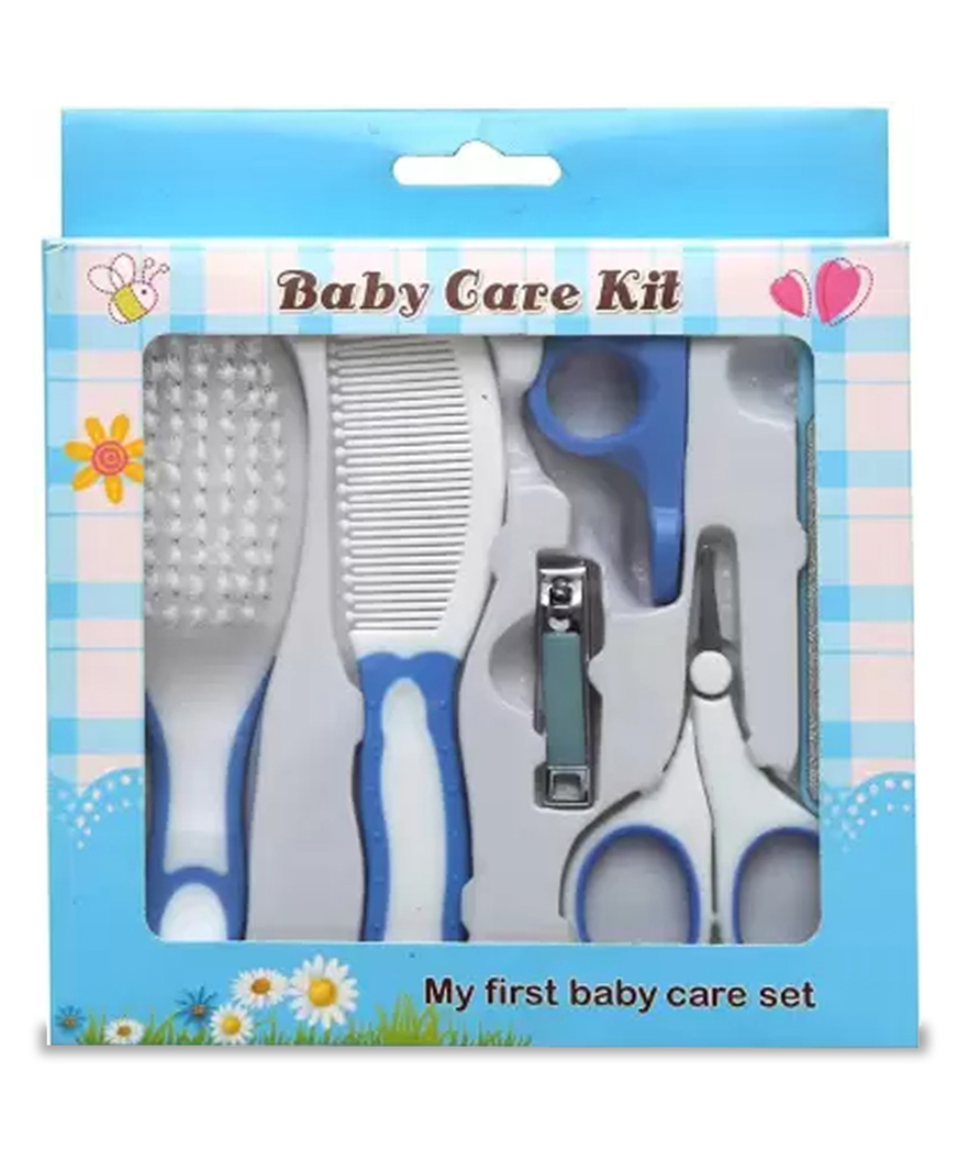 Chinmay Kids Baby Grooming Kit Manicure Set or Daily Care Kit for Babies 6 Pieces Set - Blue-image-21