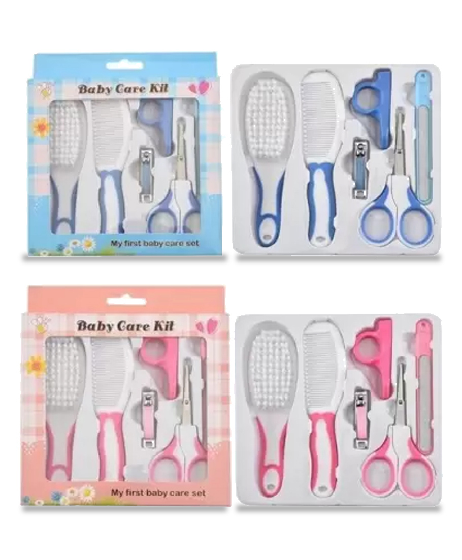 Chinmay Kids Baby Grooming Kit Manicure Set or Daily Care Kit for Babies 6 Pieces Set - Blue & Pink-image-20