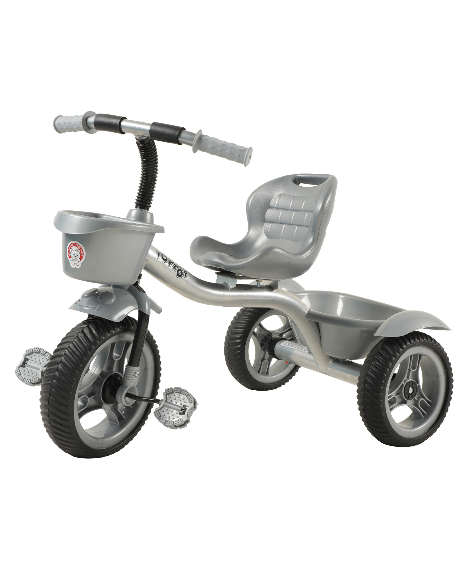 JoyRide Crazy Pro Baby Trike Tricycle With Dual Storage Basket - Silver-picture-46
