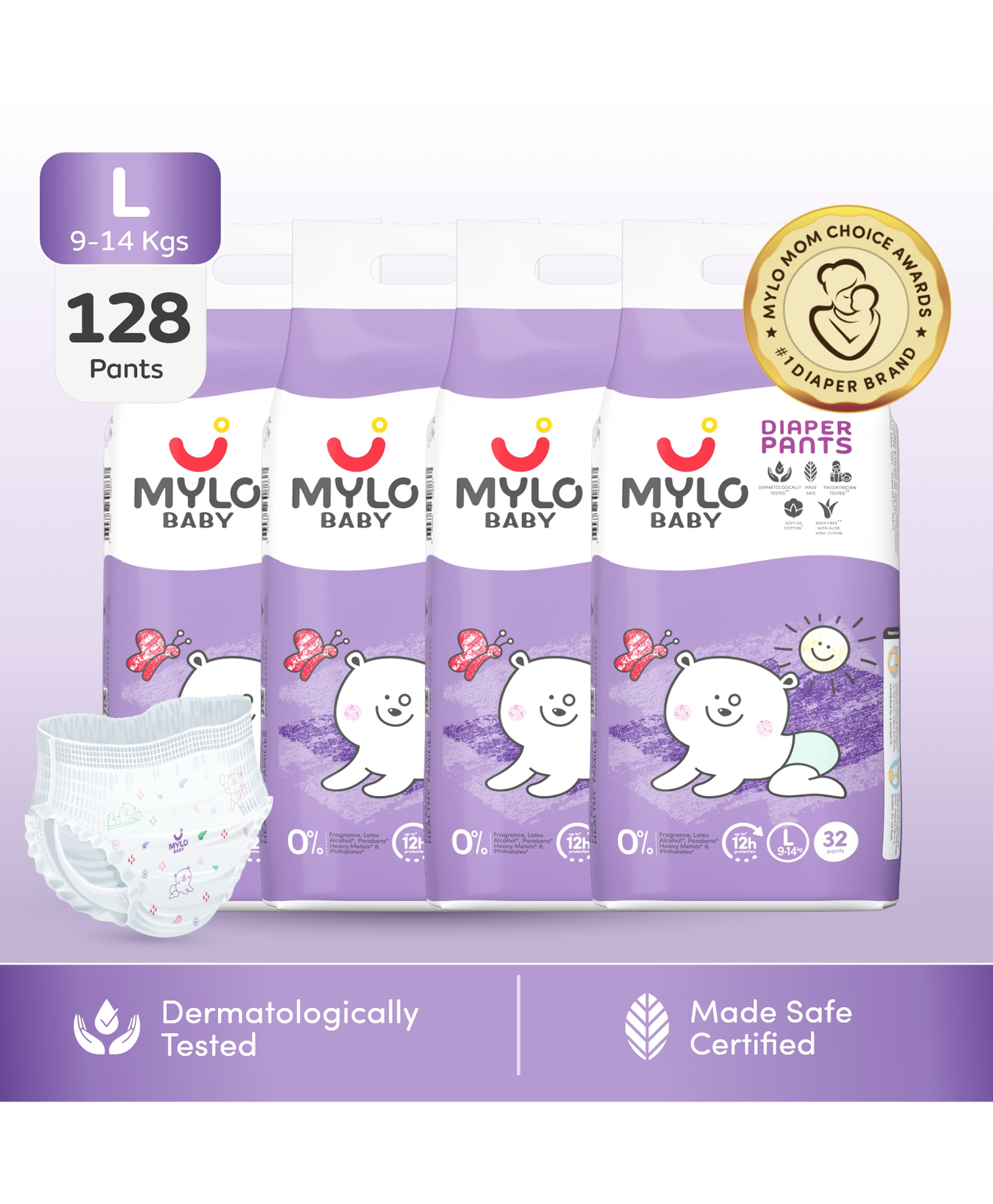 Mylo Baby Diaper Pants Large with ADL Technology Pack of 4 - 128 Pants-picture-49