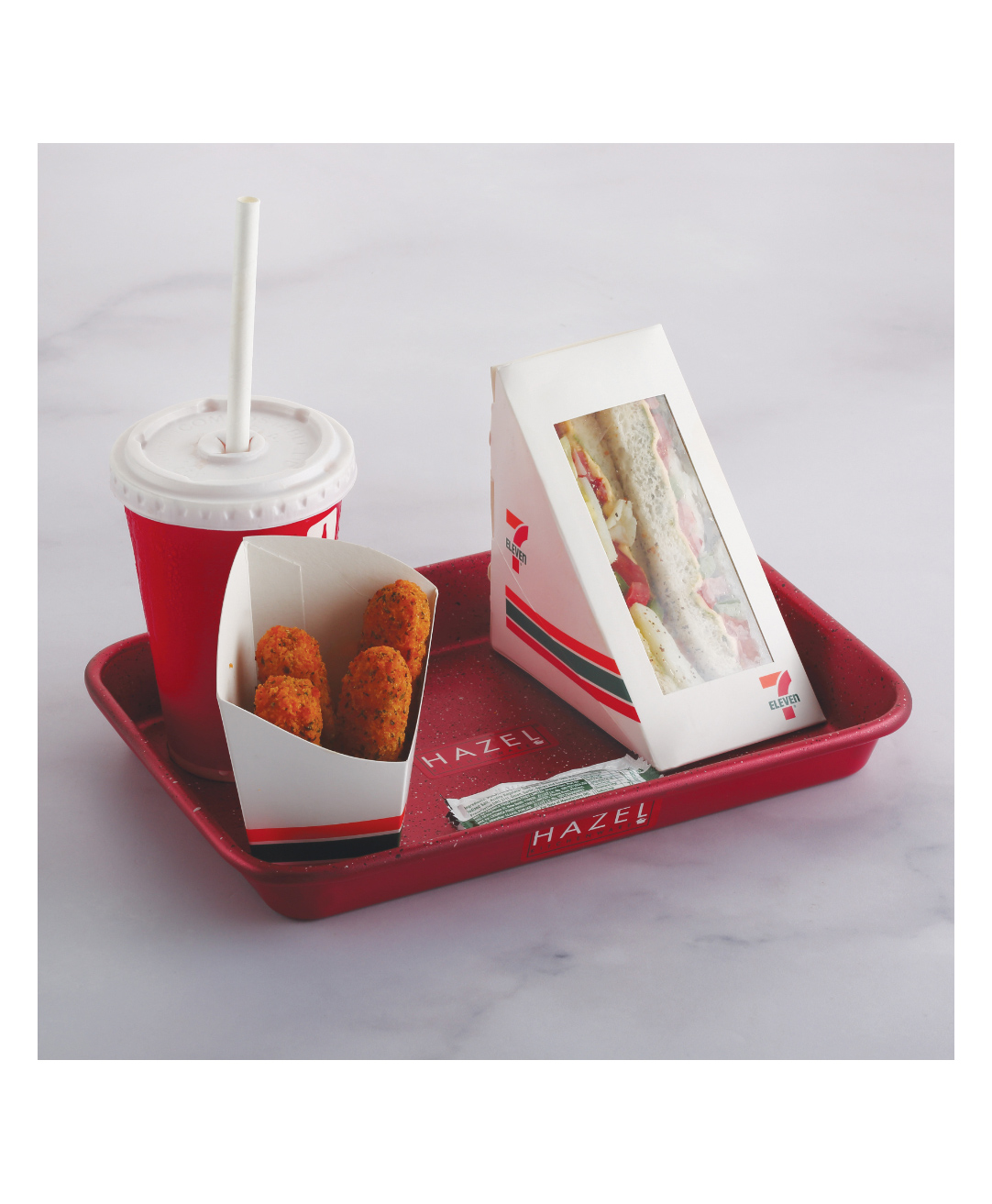 HAZEL Non Stick Cake Tray for Baking Rectangular Shape For Homemade Cake with Granite Finish Nonstick Cake Baking Tray Red 1250 ml - Pack of 1-image-25