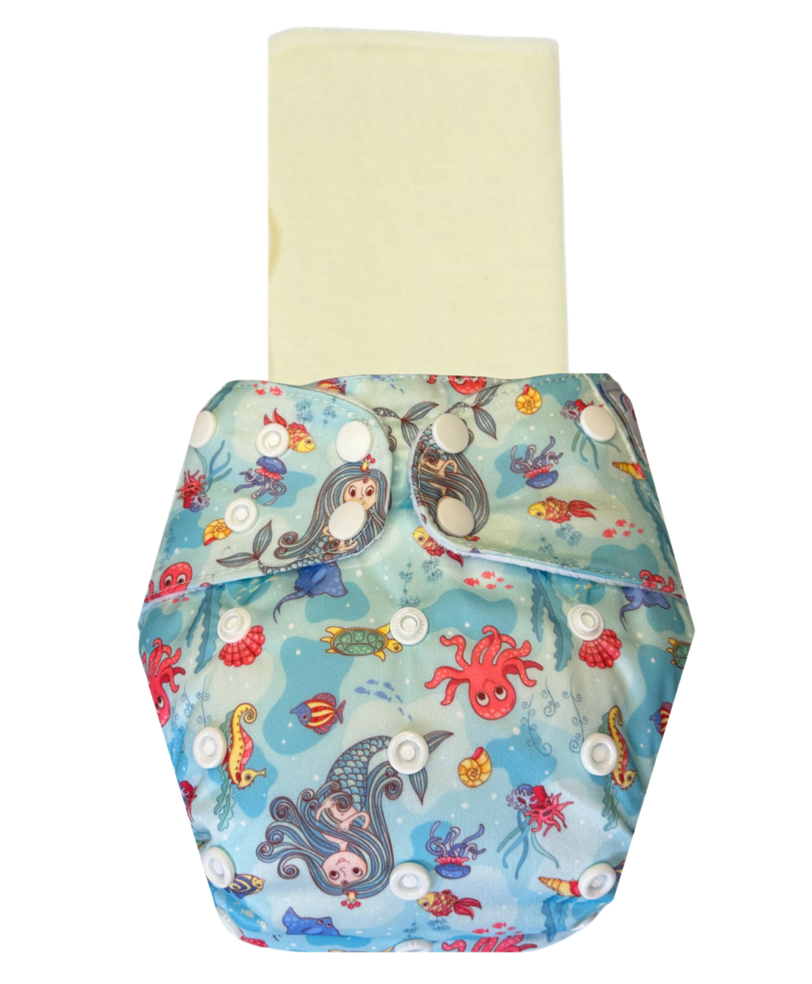 Dumbledo Cloth Diaper Reusable Adjustable Free Size Leak Proof Eco-Friendly Quick Dry Unisex With Insert Pack of 1 - Blue-image-46