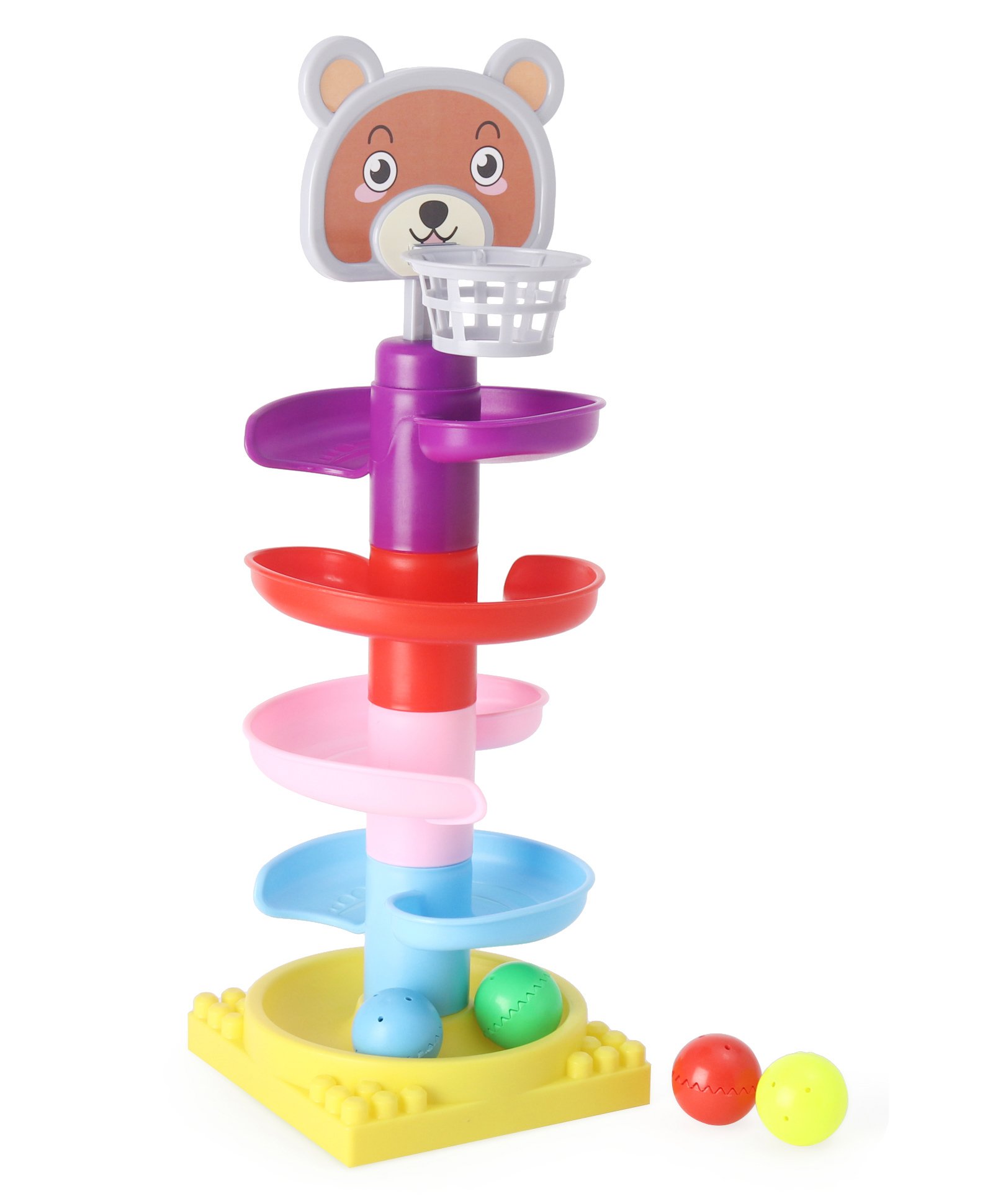 IToys Rolling Basket Ball Tower - Multicolour-image-29