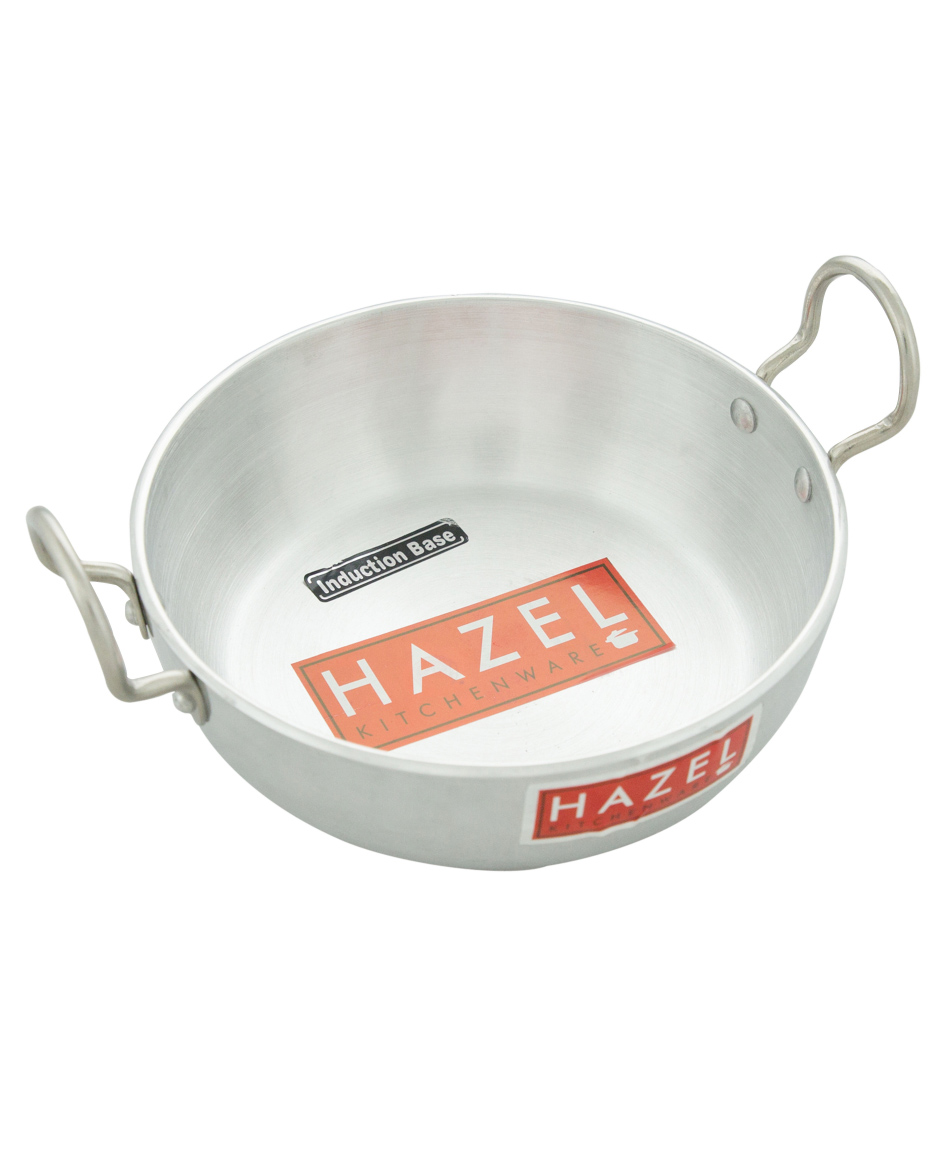 HAZEL 4 mm Aluminium Induction Base Kadai With Handle Silver - 1750 ml-image-47
