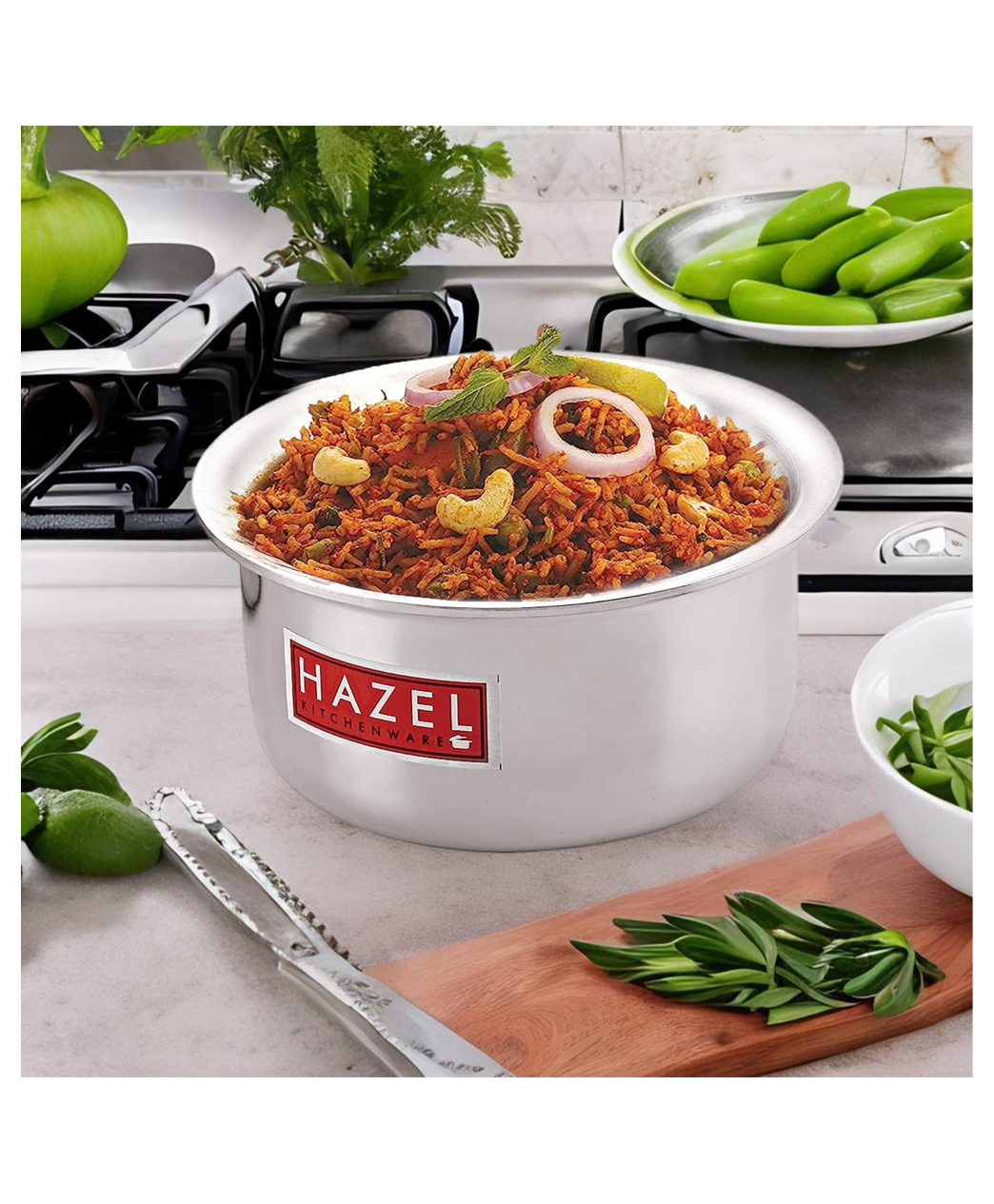 HAZEL Aluminium Flat Bottom Patila Tope Pot Silver -1125 ml-image-46