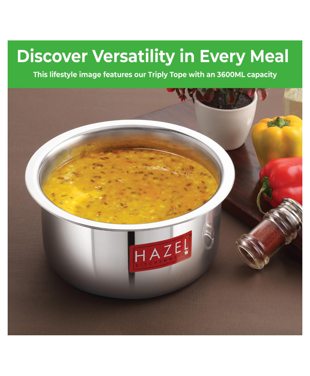 HAZEL Triply Stainless Steel Induction Bottom Tope - 3000 ml-image-43
