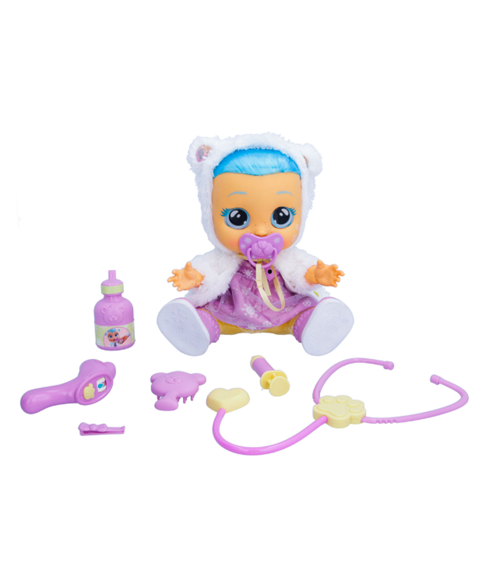 IMC Battery Operated Cry Babies Dressy Gets Sick Baby Doll Multicolor - Height 27 cm-image-10