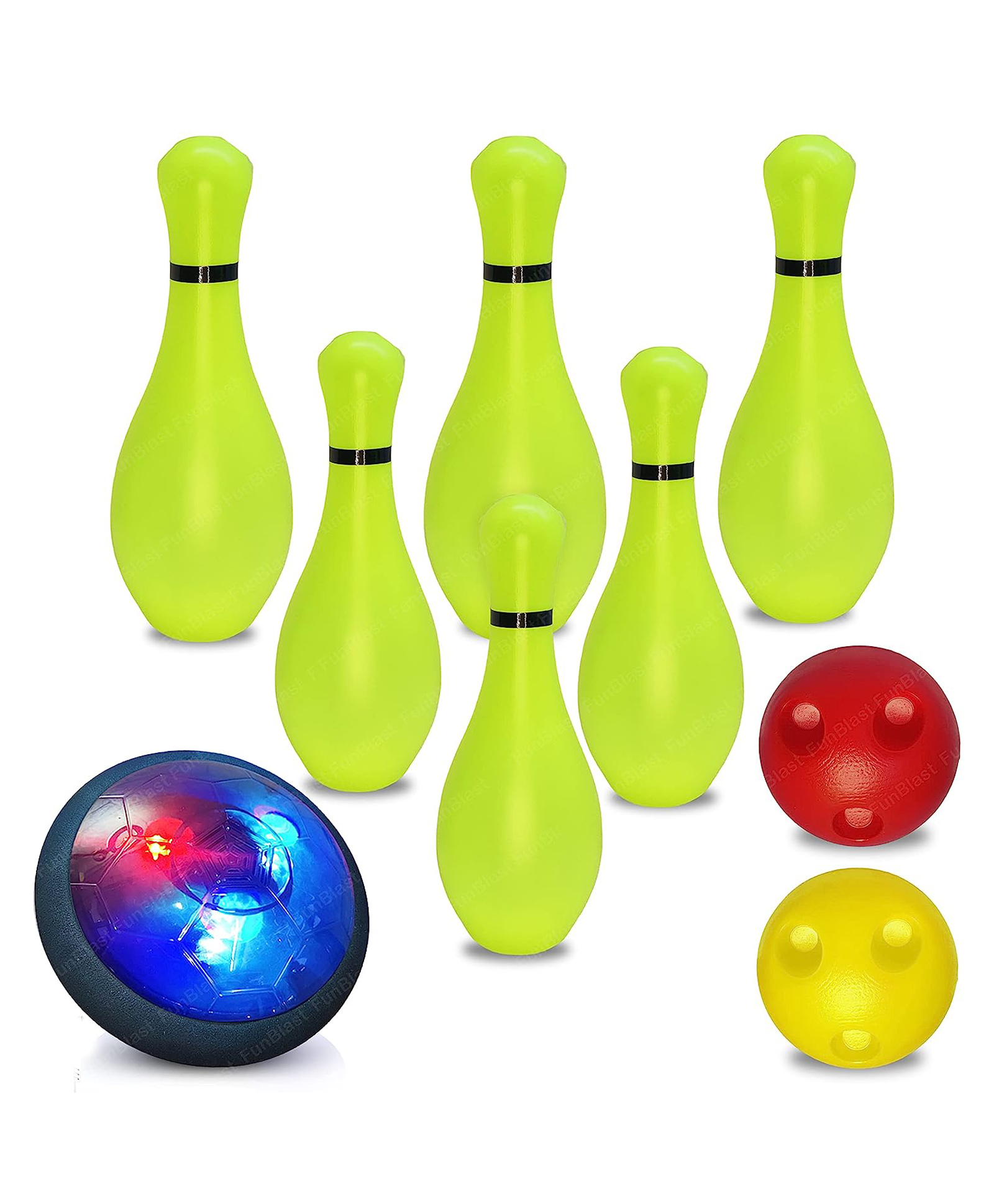 FunBlast 2 in 1 Hover Soccer and Bowling Set Glow Hover Bowling Game - Multicolor-image-40