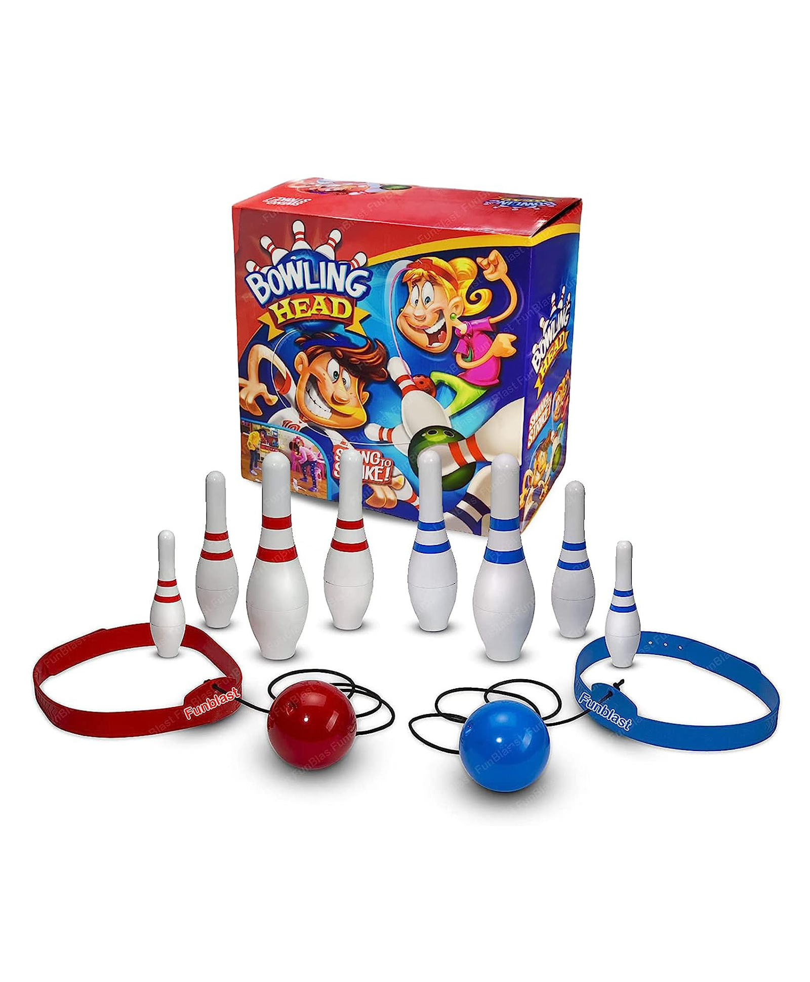 FunBlast Kids Bowling Play Set with 8 Bottles and 2 Balls Game  Multicolor-image-1