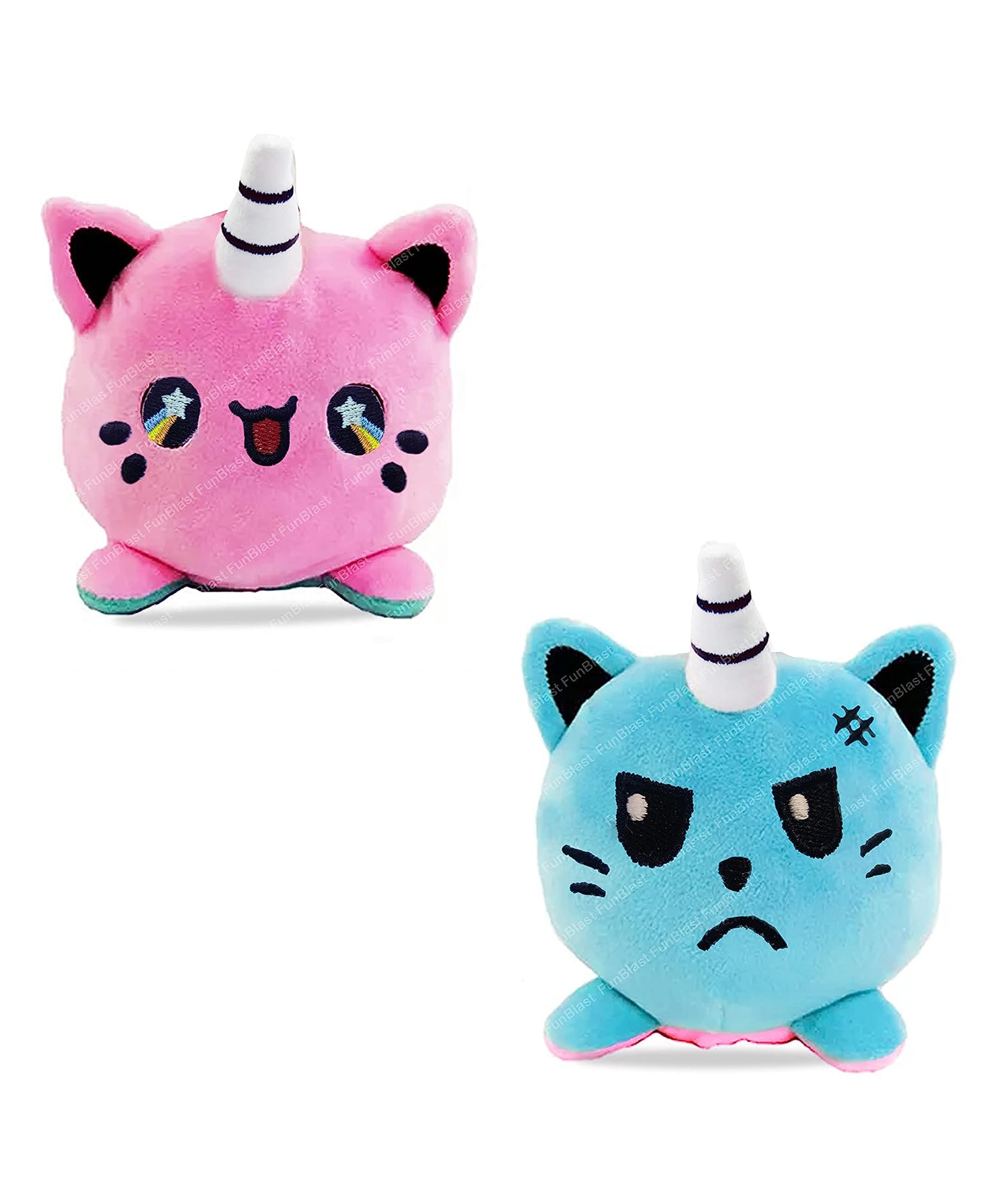 FunBlast Reversible Unicorn Soft Toy  2 in 1 Unicorn Stuffed Toys - Pink & Blue-image-46