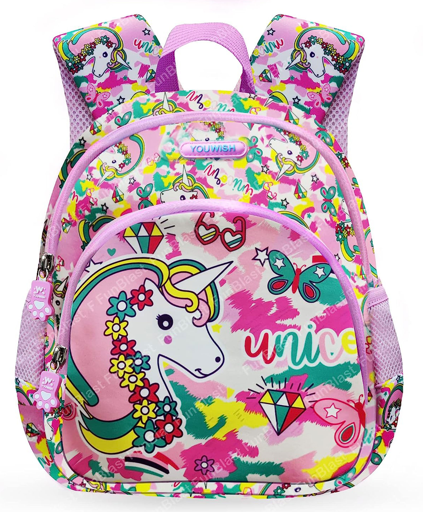FunBlast Unicorn themed Backpack For Girls Pink  - 12.9 Inches-image-44