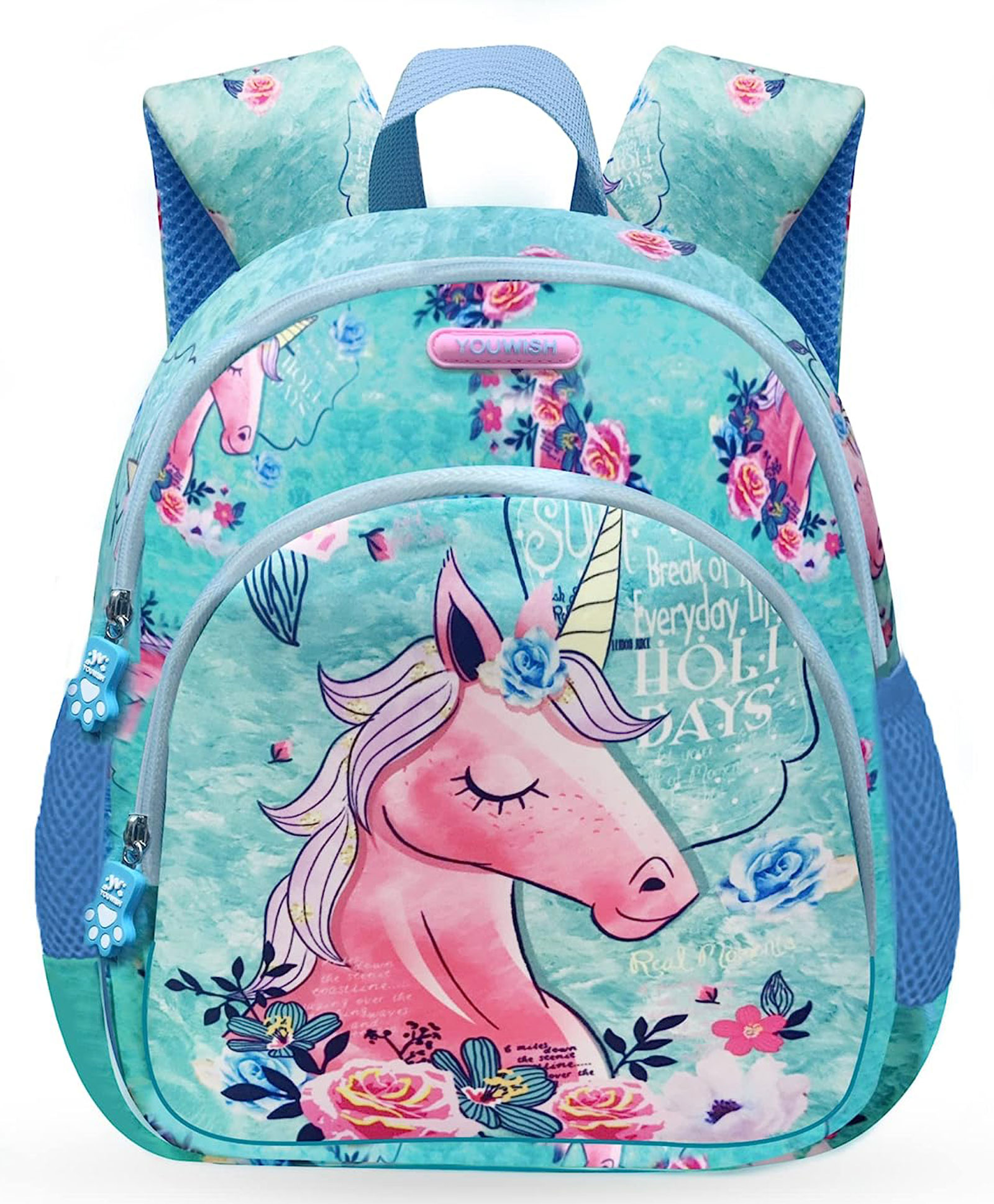 Funblast Unicorn Themed Backpack For Girls Green - 12.9 Inches-picture-39