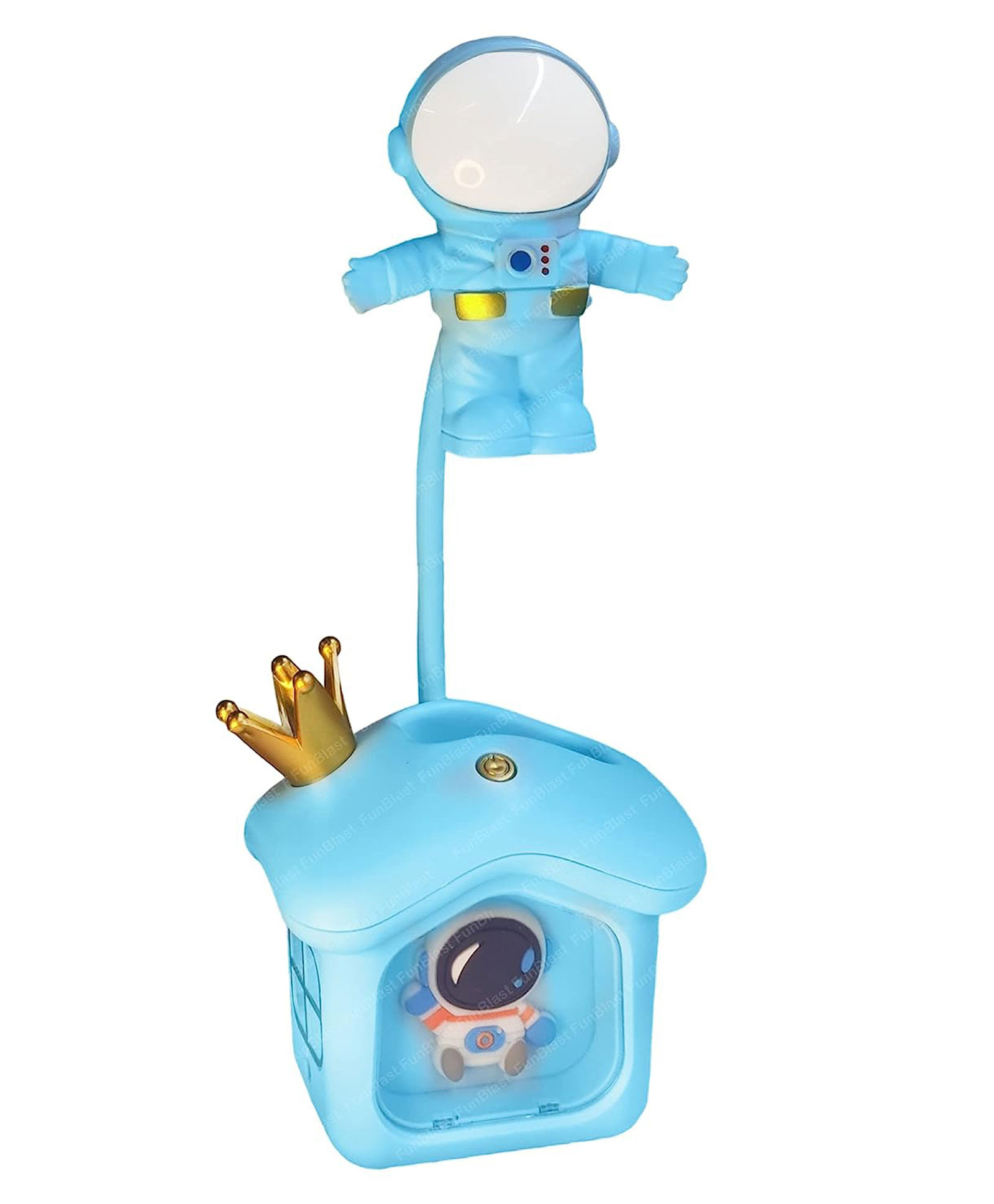 FunBlast Astronaut House Theme Table LED Lamp with Pen Holder  Blue-picture-16