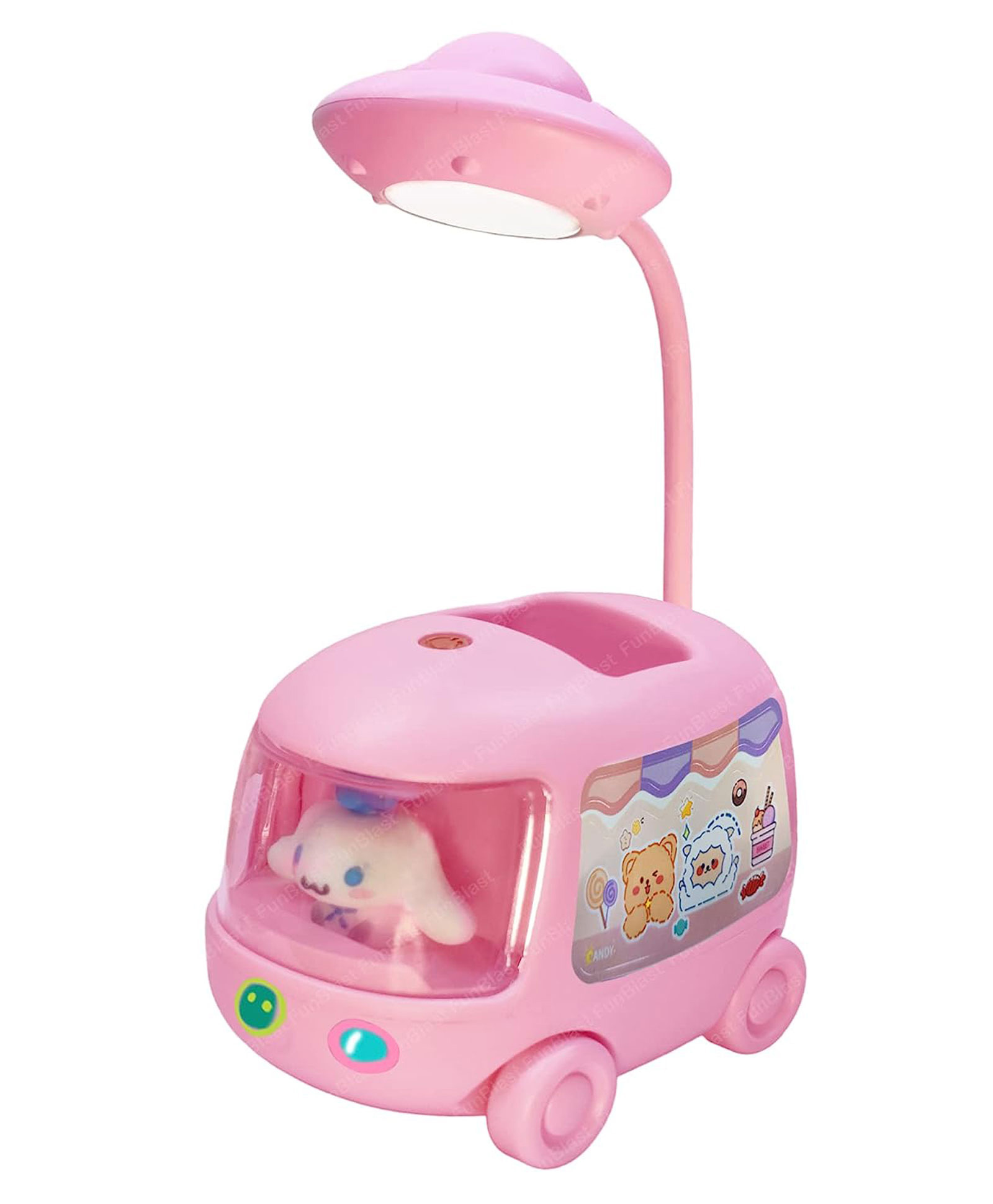 FunBlast Space Bus Theme Table LED Lamp with Pen Holder - Pink-picture-25