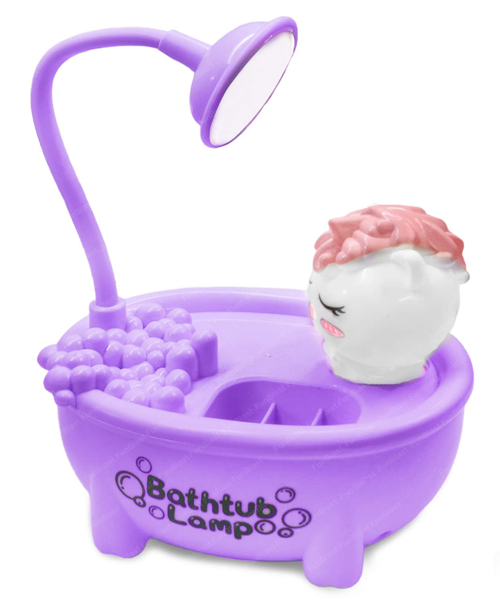 FunBlast Unicorn Bathtub Table LED Lamp and Pen Holder with Sharpener - Purple-image-6