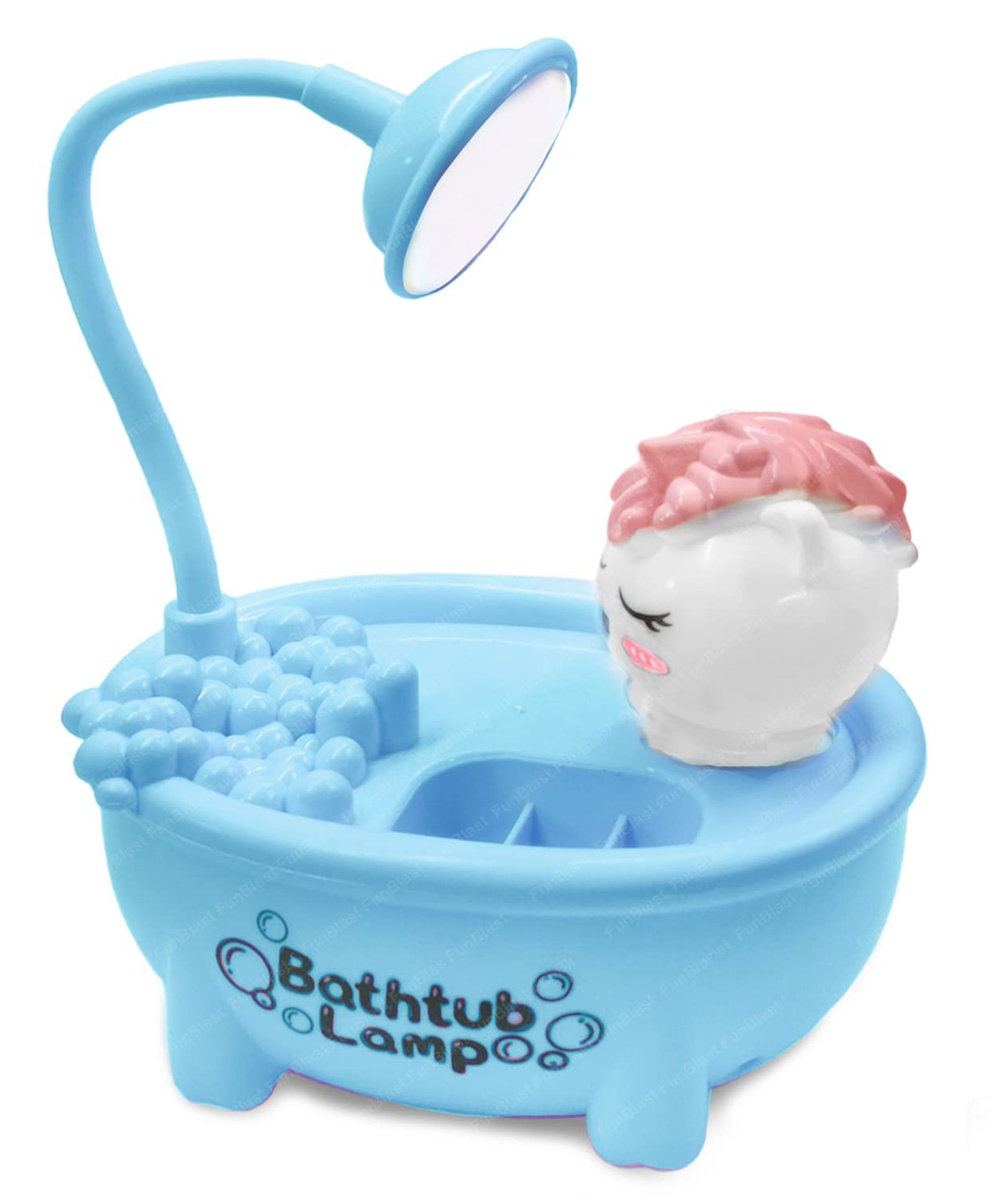 FunBlast Unicorn Bathtub Table LED Lamp and Pen Holder with Sharpener - Blue-image-5