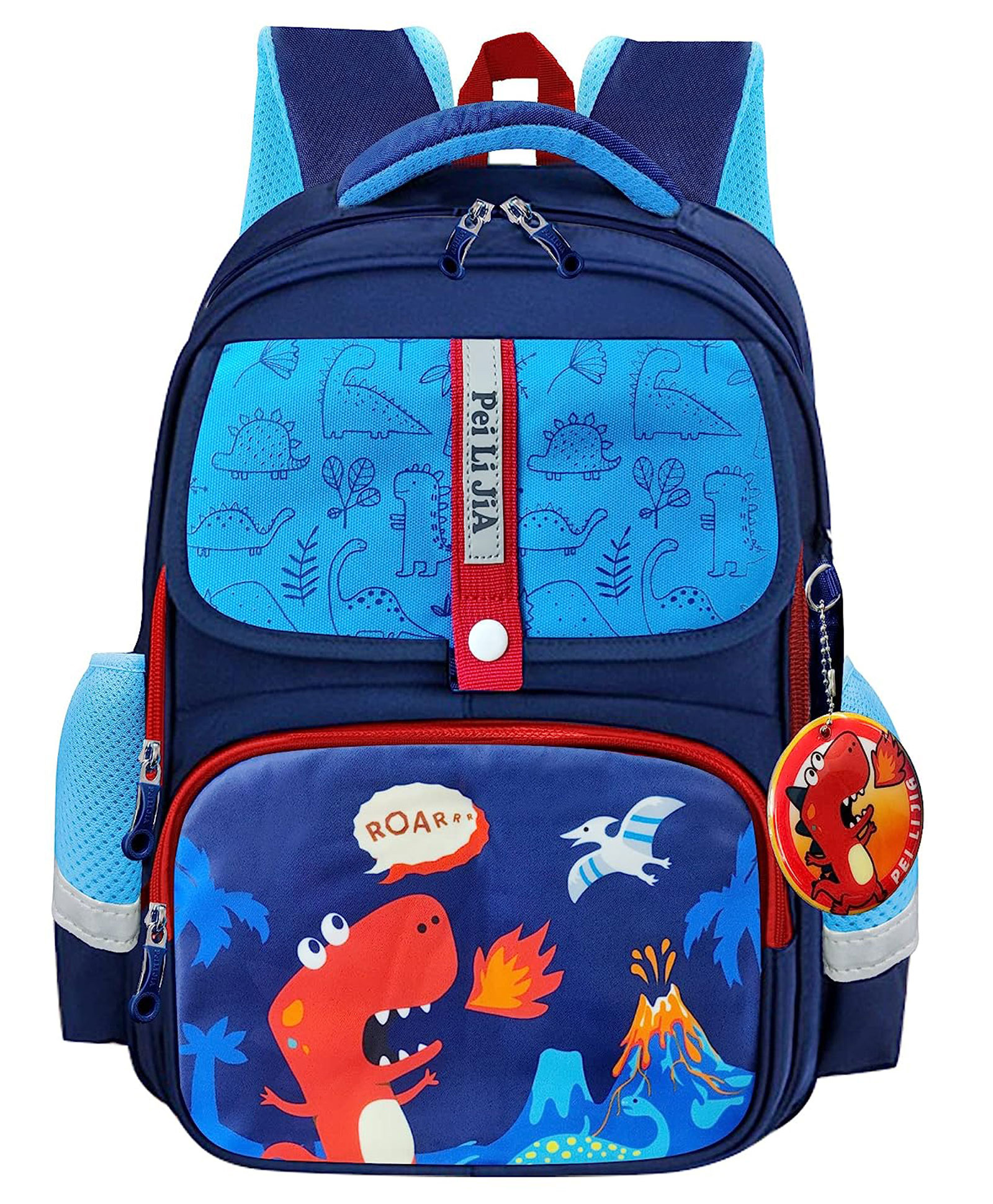 FunBlast Dinosaur Theme School Bag Blue - 16 Inches-image-19