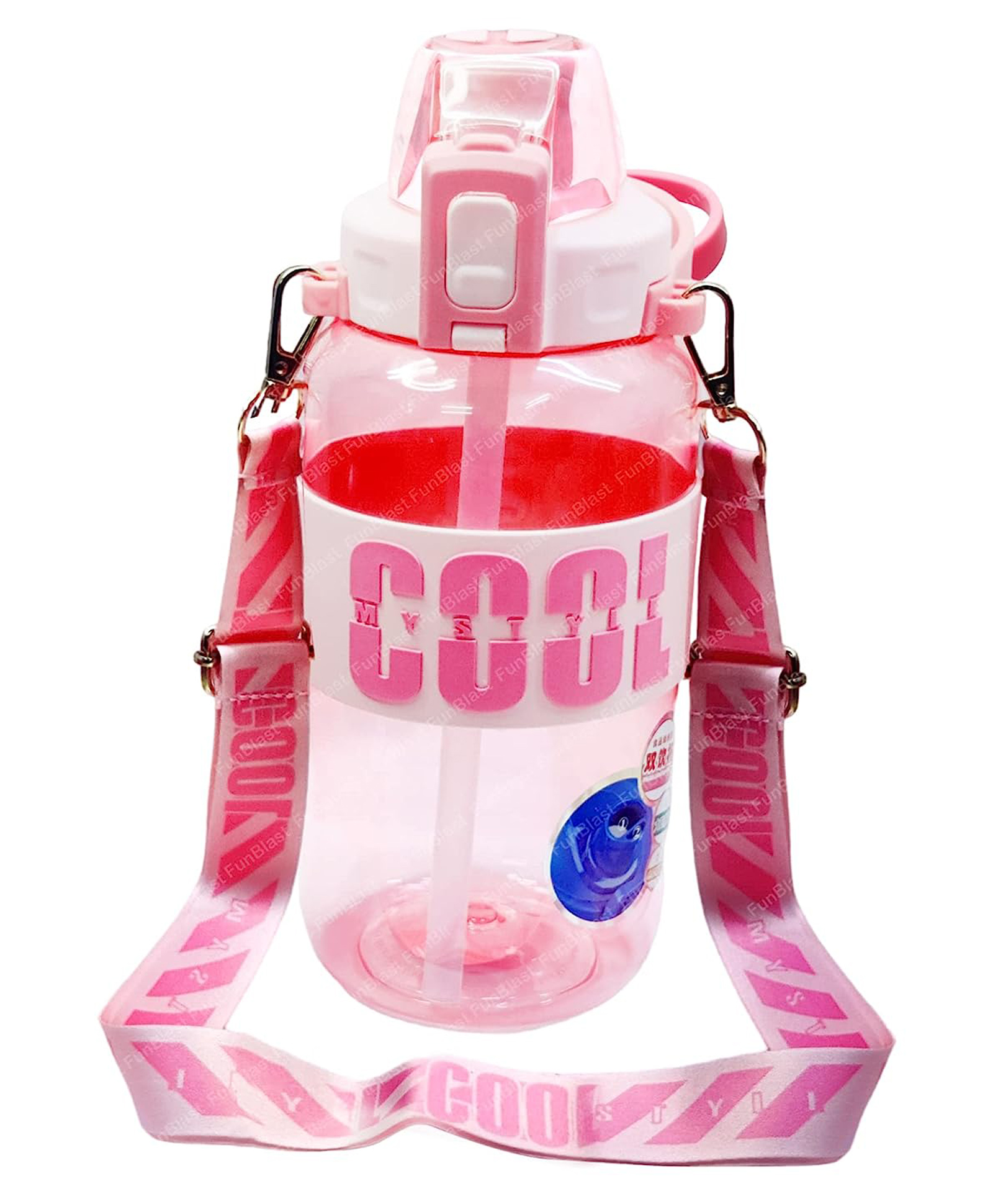 FunBlast Sports Gallon Water Bottle with Push Button Lock Pink - 1200 ml-image-41