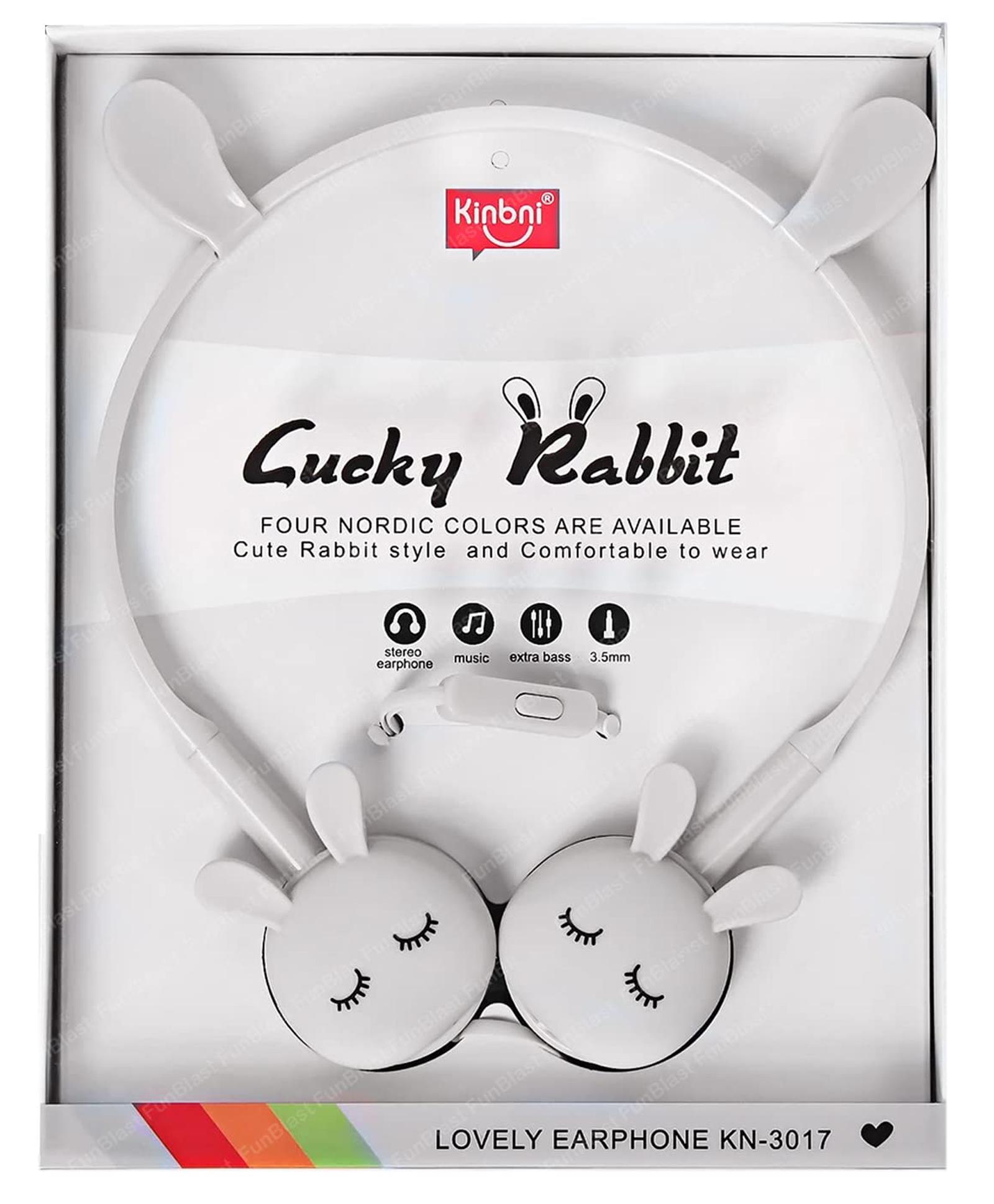 FunBlast Cute Rabbit themed Stylish Wired Earphone  White-image-32