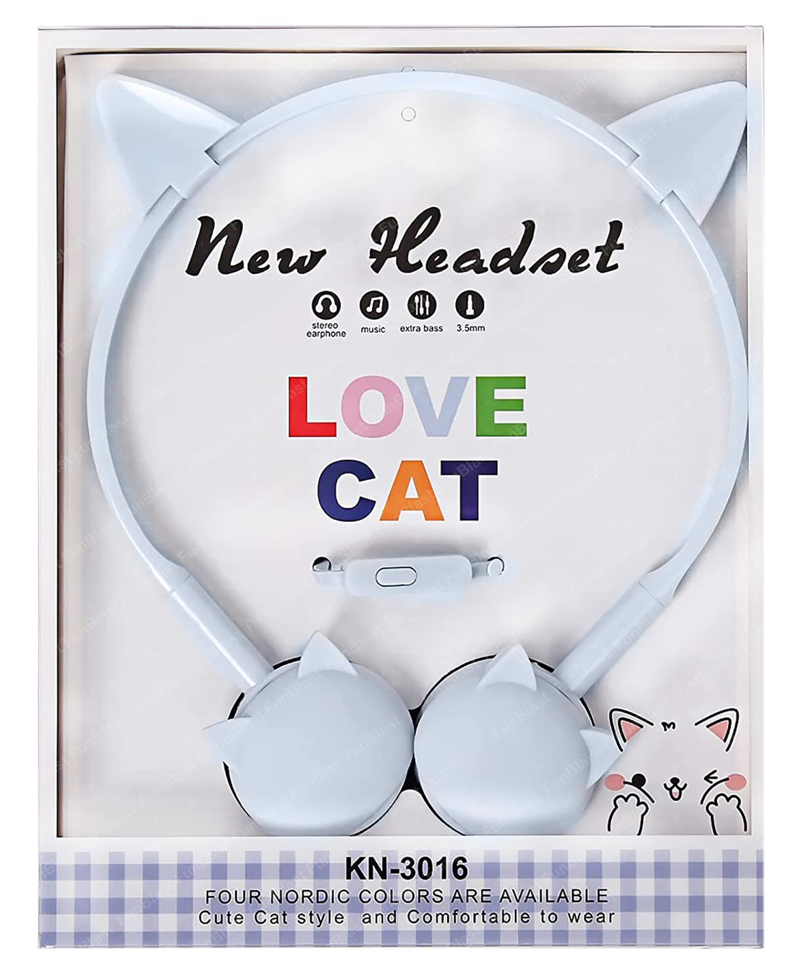 FunBlast Cute Cat themed Stylish Wired Earphone  Blue-picture-28