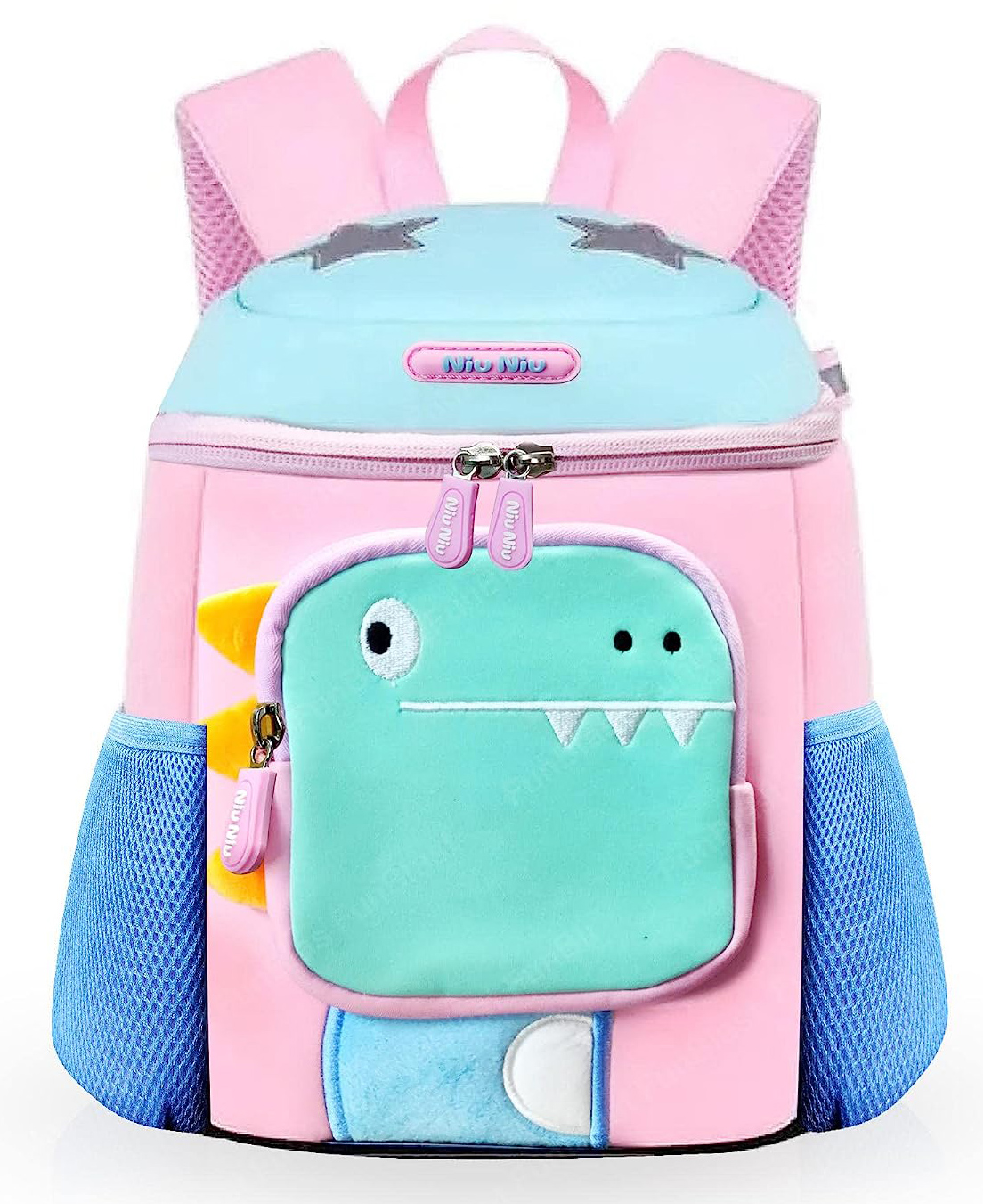 FunBlast Cartoon Themed Backpack For Kids Pink & Blue - 12.9 Inch-picture-13