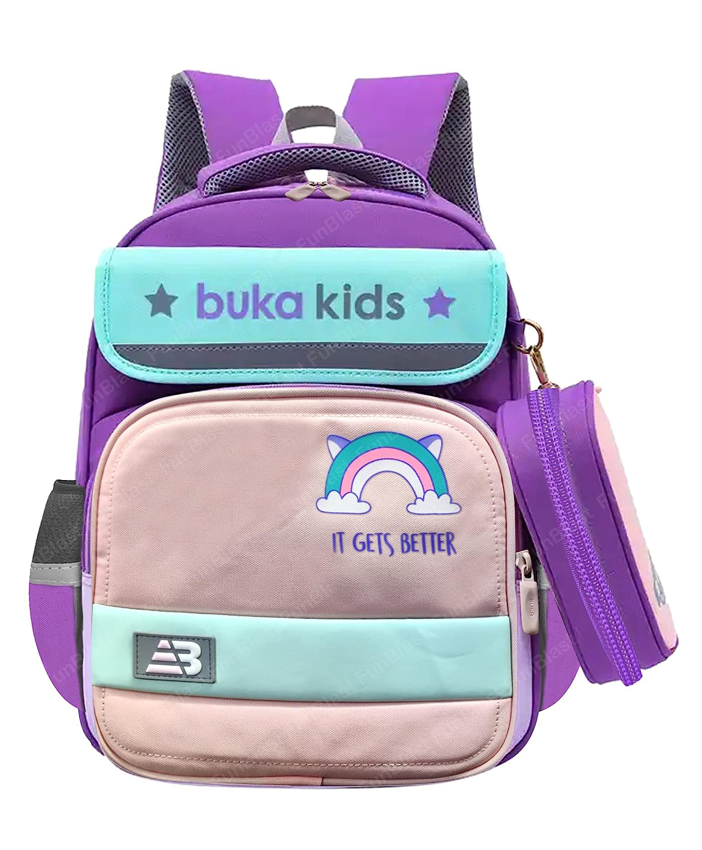 FunBlast Cartoon Themed School Backpack with Pouch - Height 14 Inches-image-39