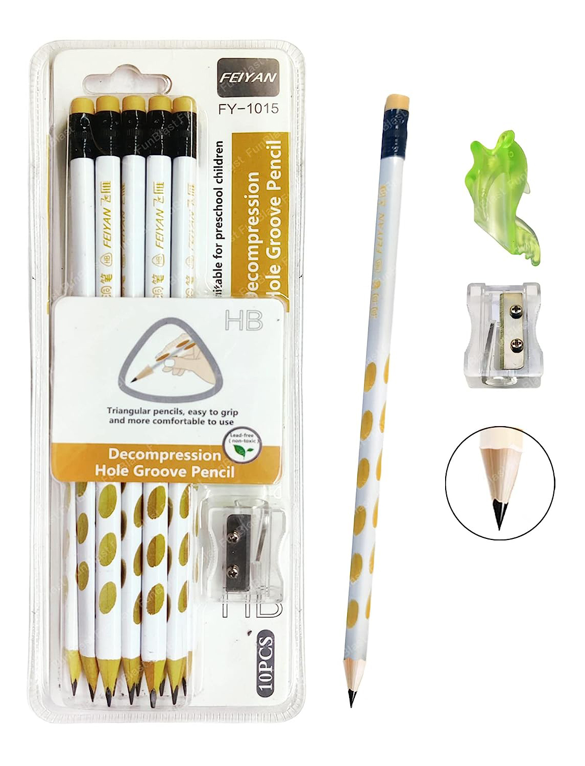 FunBlast Stylish Groove Pencils Stationery Kit - Multicolor-image-29